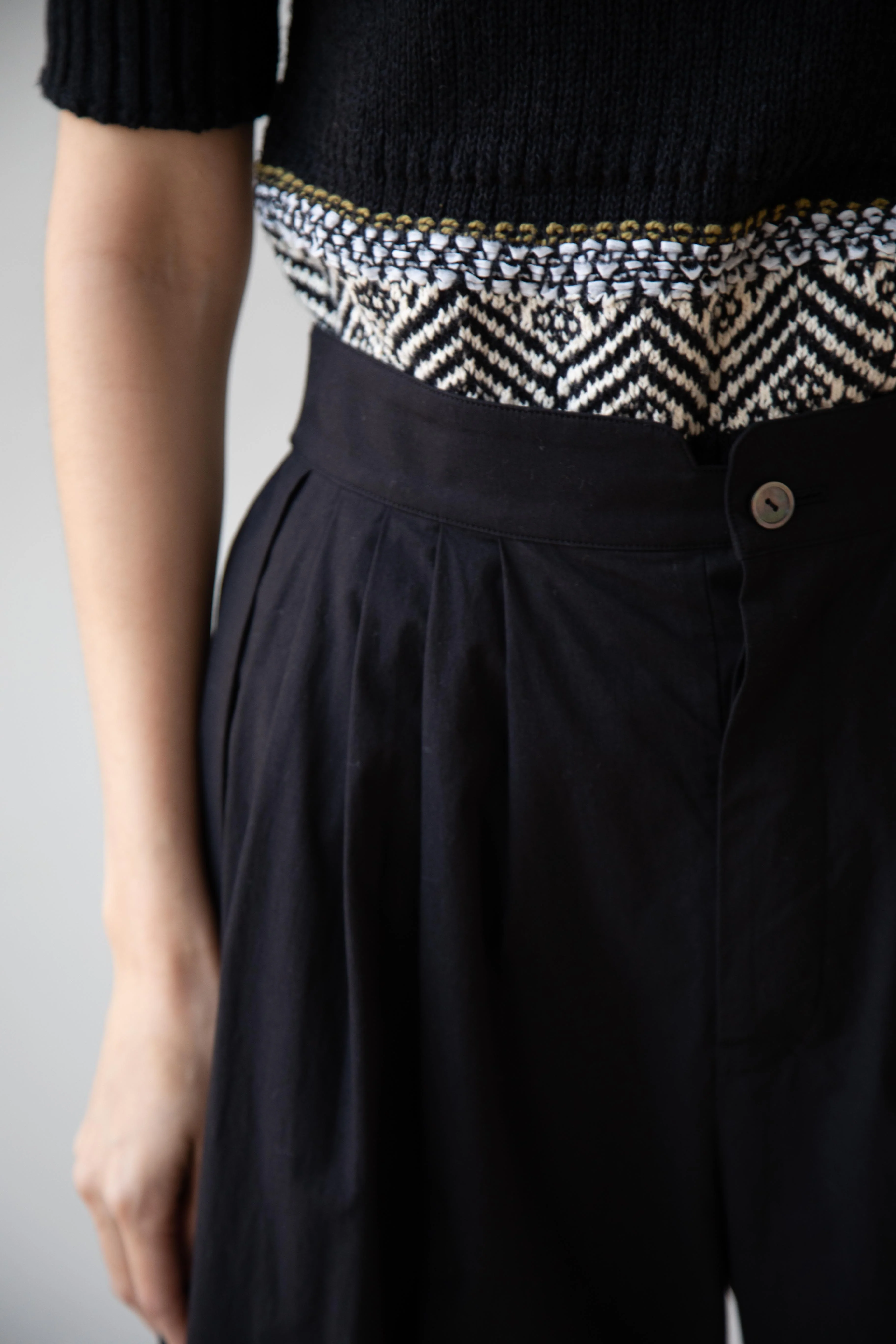 Arts & Science | Front Tuck Back Gum Pants in Black Cotton - Image 8