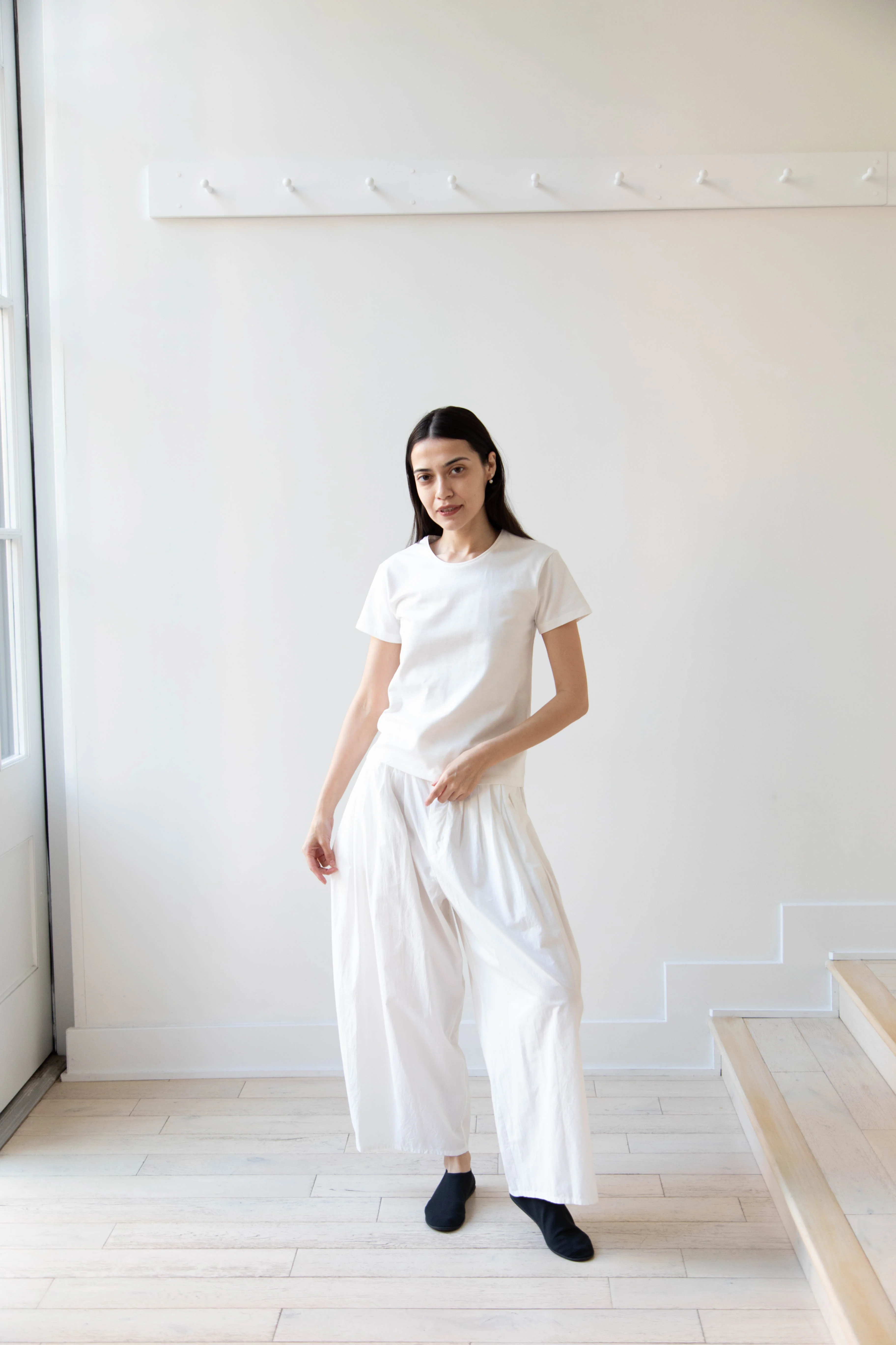 Arts & Science | Front Tuck Back Gum Pants in Off White Cotton - Image 10