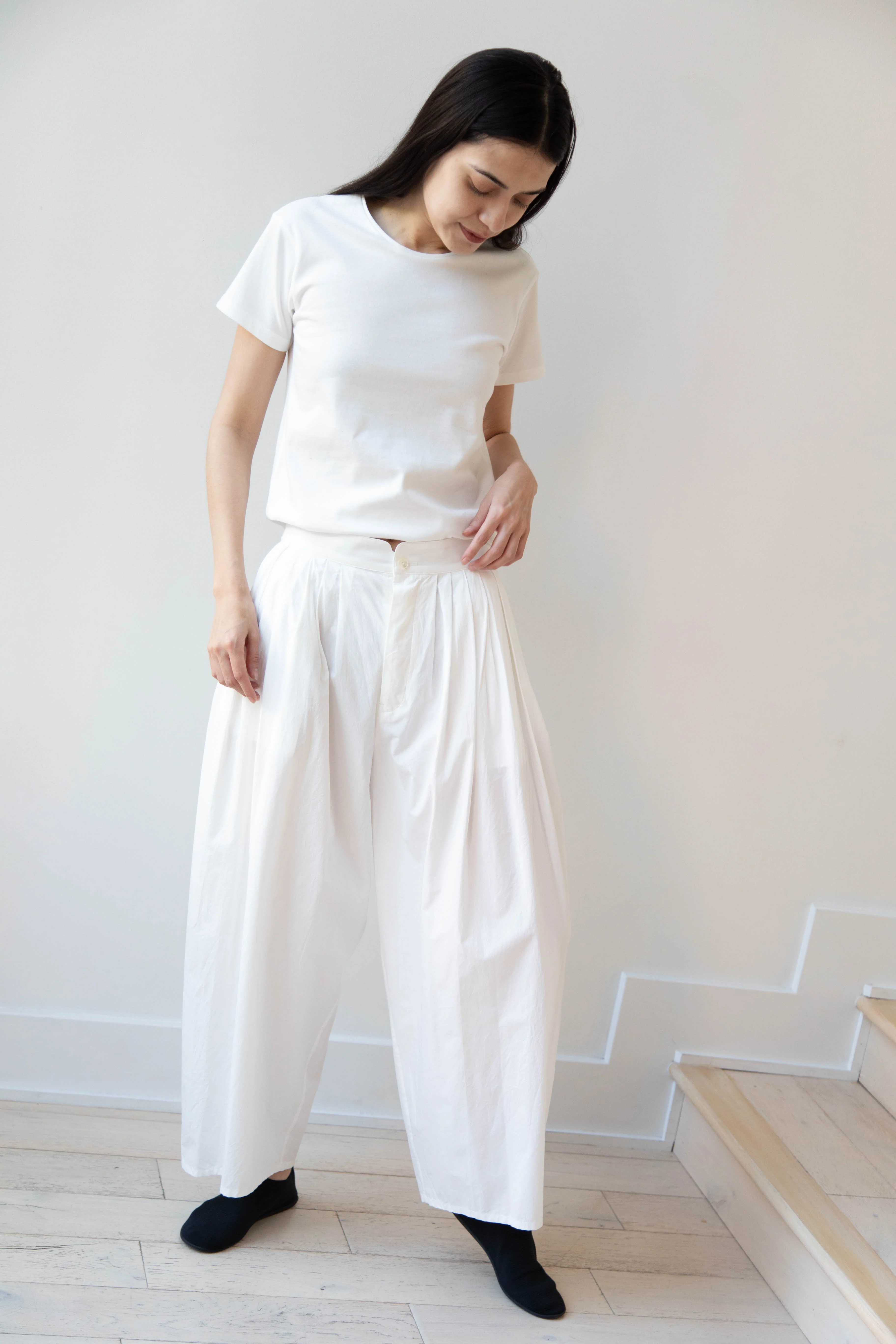Arts & Science | Front Tuck Back Gum Pants in Off White Cotton - Image 26