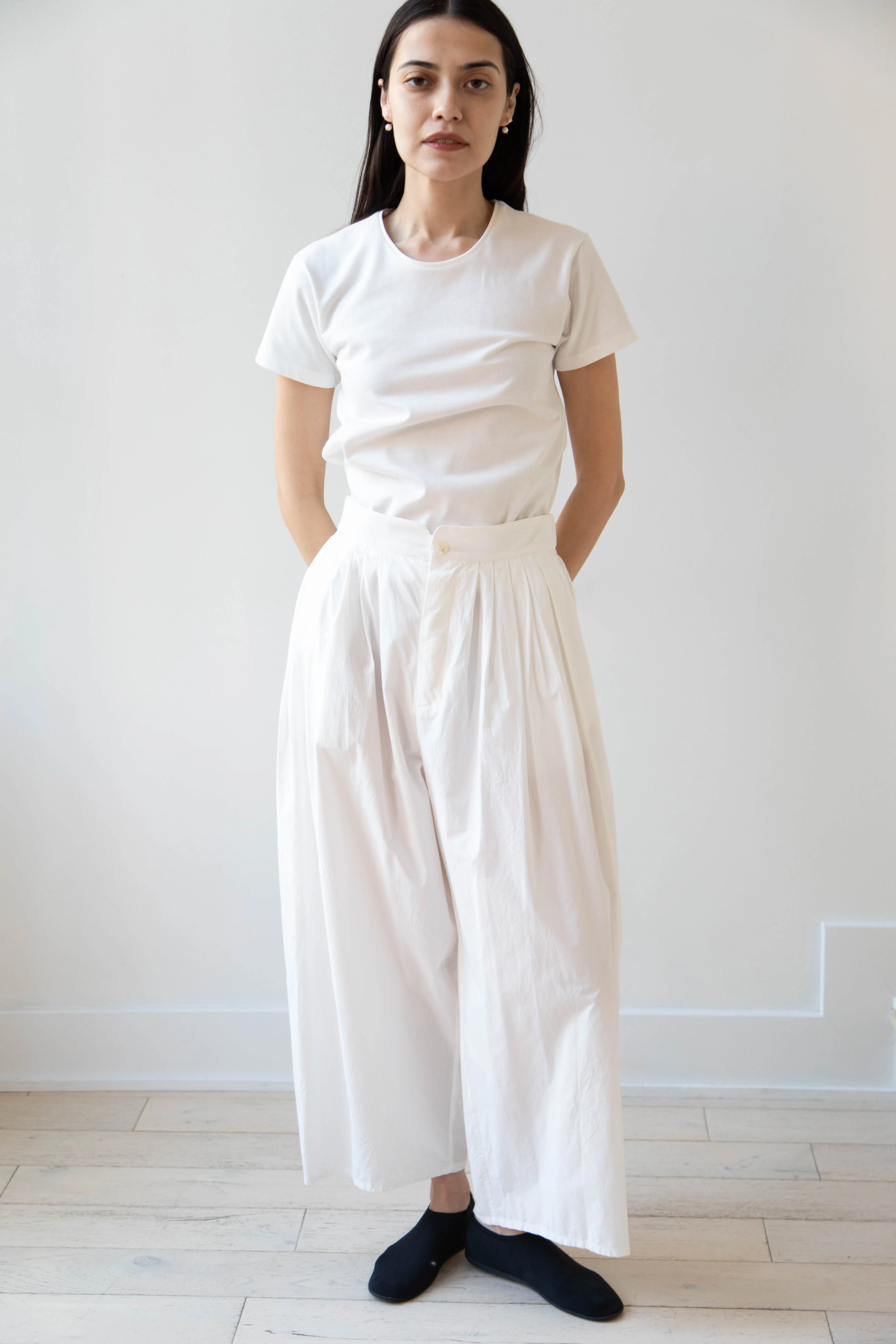 Arts & Science | Front Tuck Back Gum Pants in Off White Cotton - Image 30