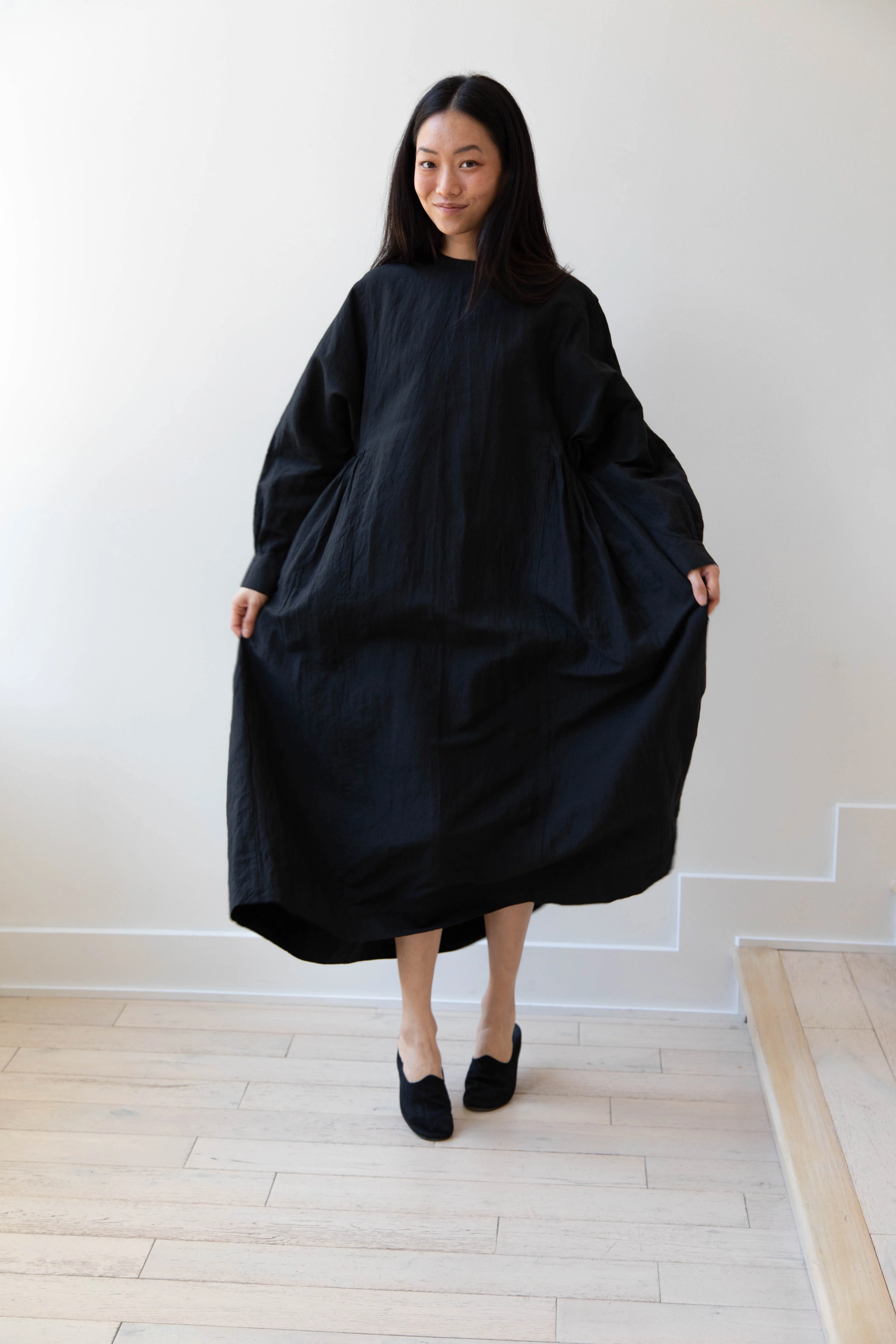Arts & Science | Gather Combi Dress in Black - Image 17