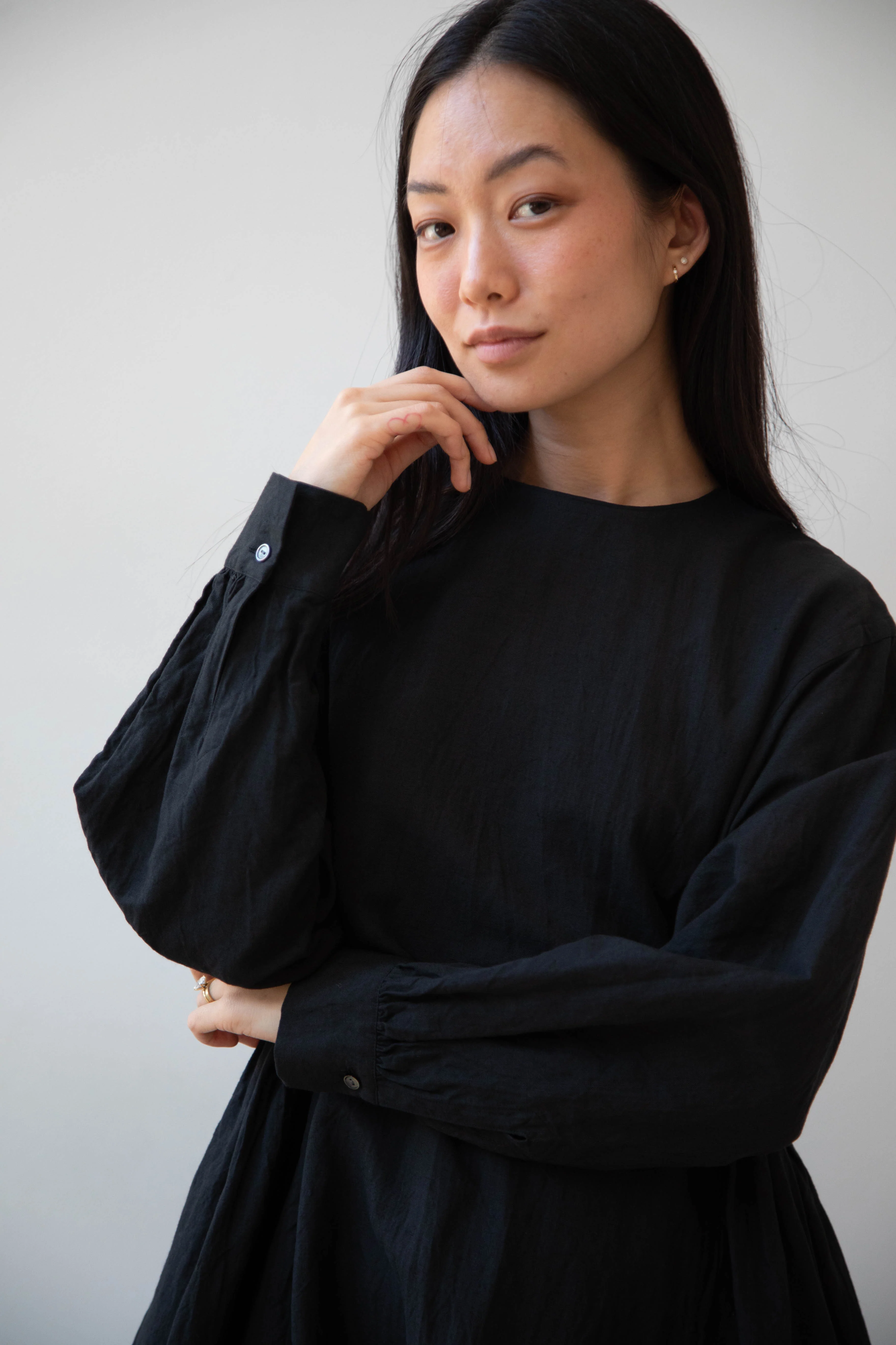 Arts & Science | Gather Combi Dress in Black - Image 28