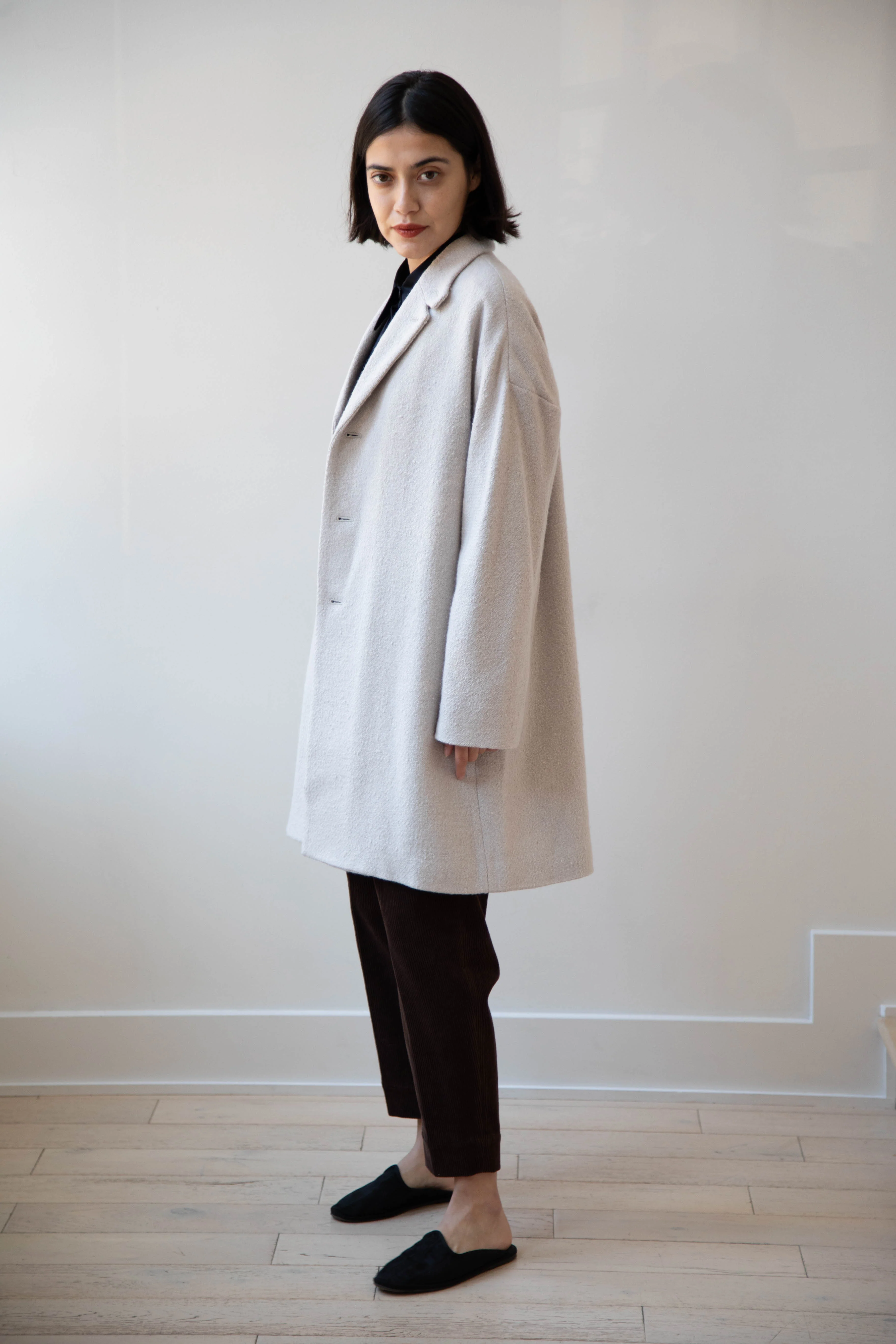 Arts & Science | Grandpa City Coat in Gray Beige - Image 19
