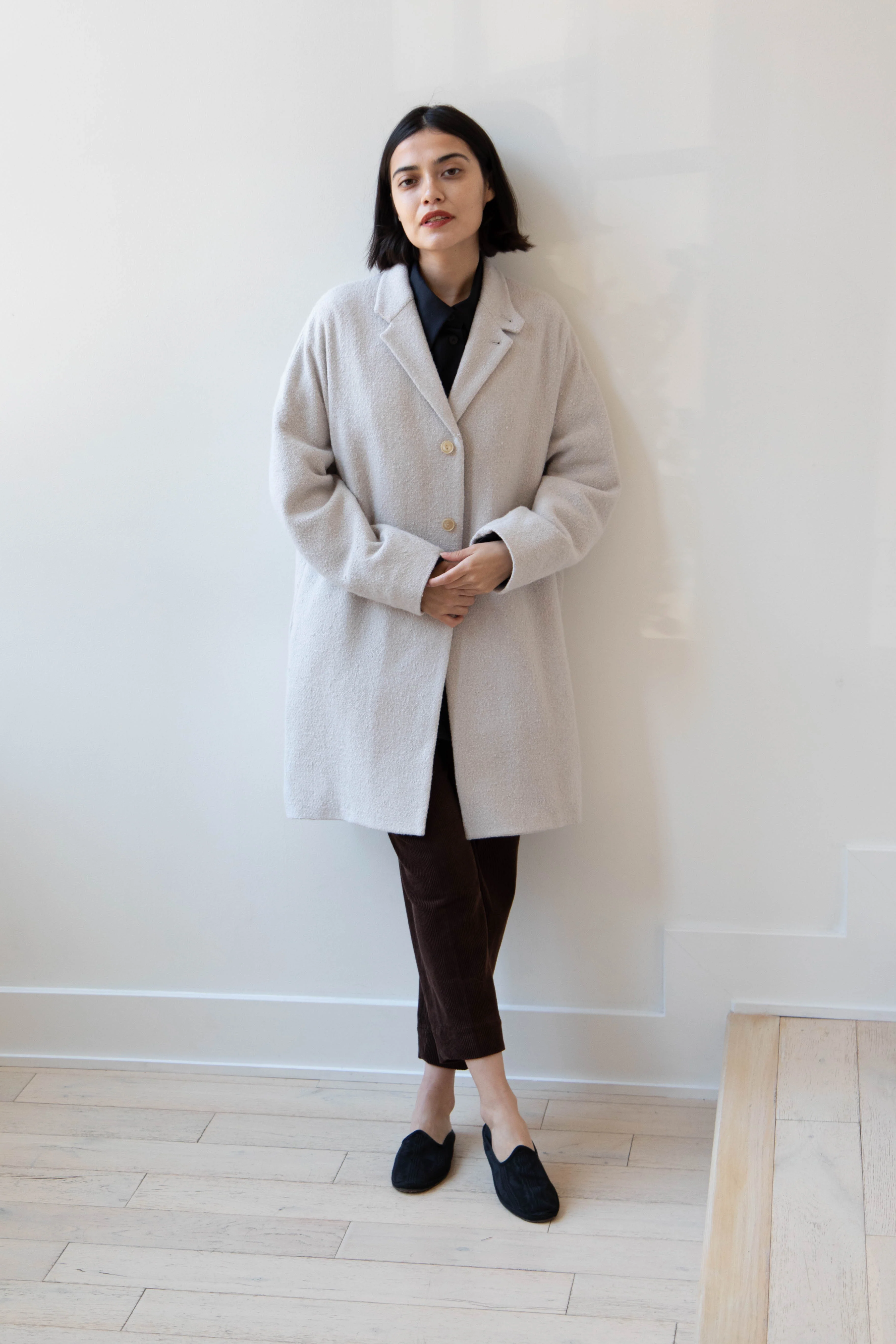 Arts & Science | Grandpa City Coat in Gray Beige - Image 24