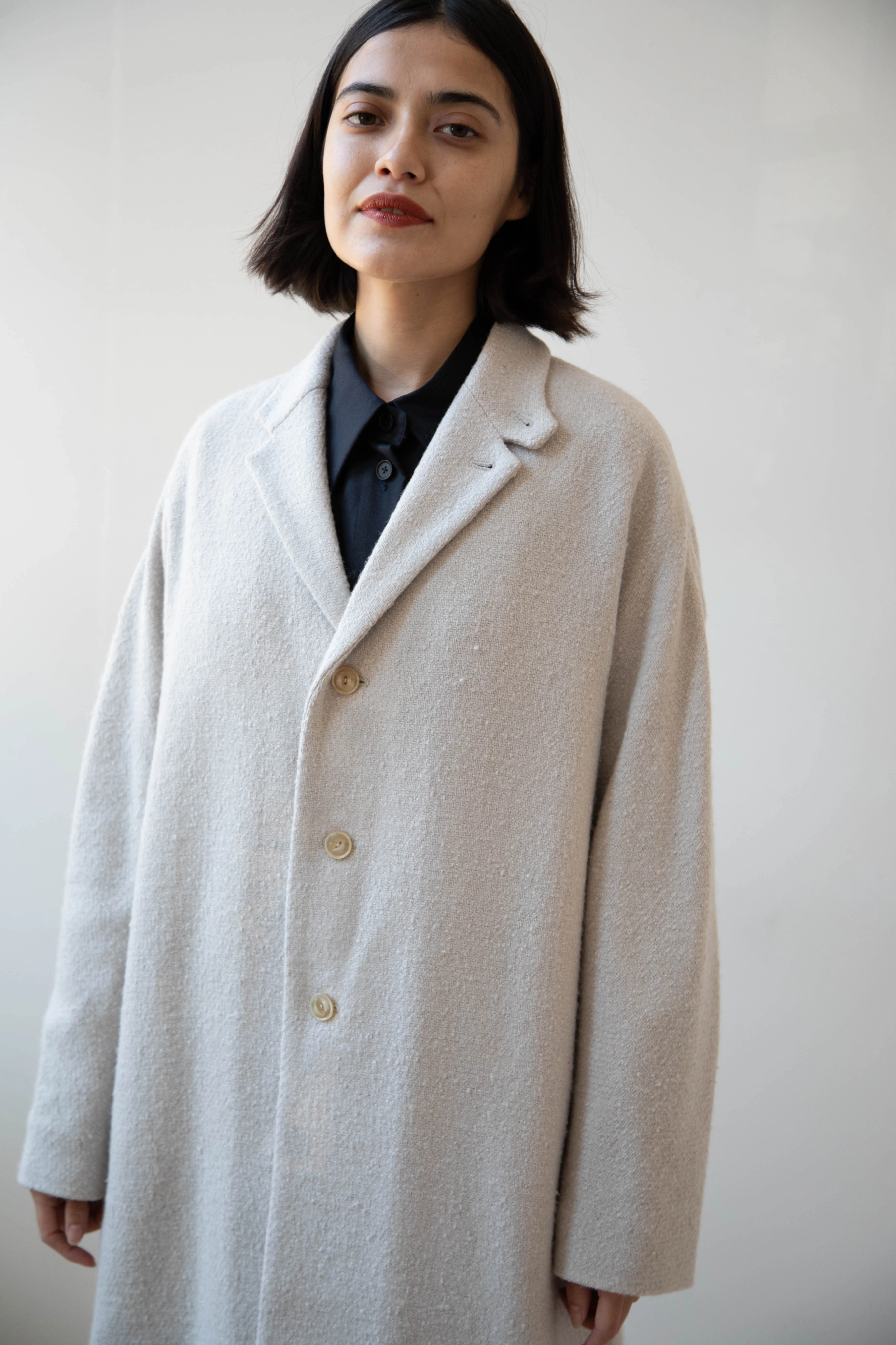 Arts & Science | Grandpa City Coat in Gray Beige - Image 31