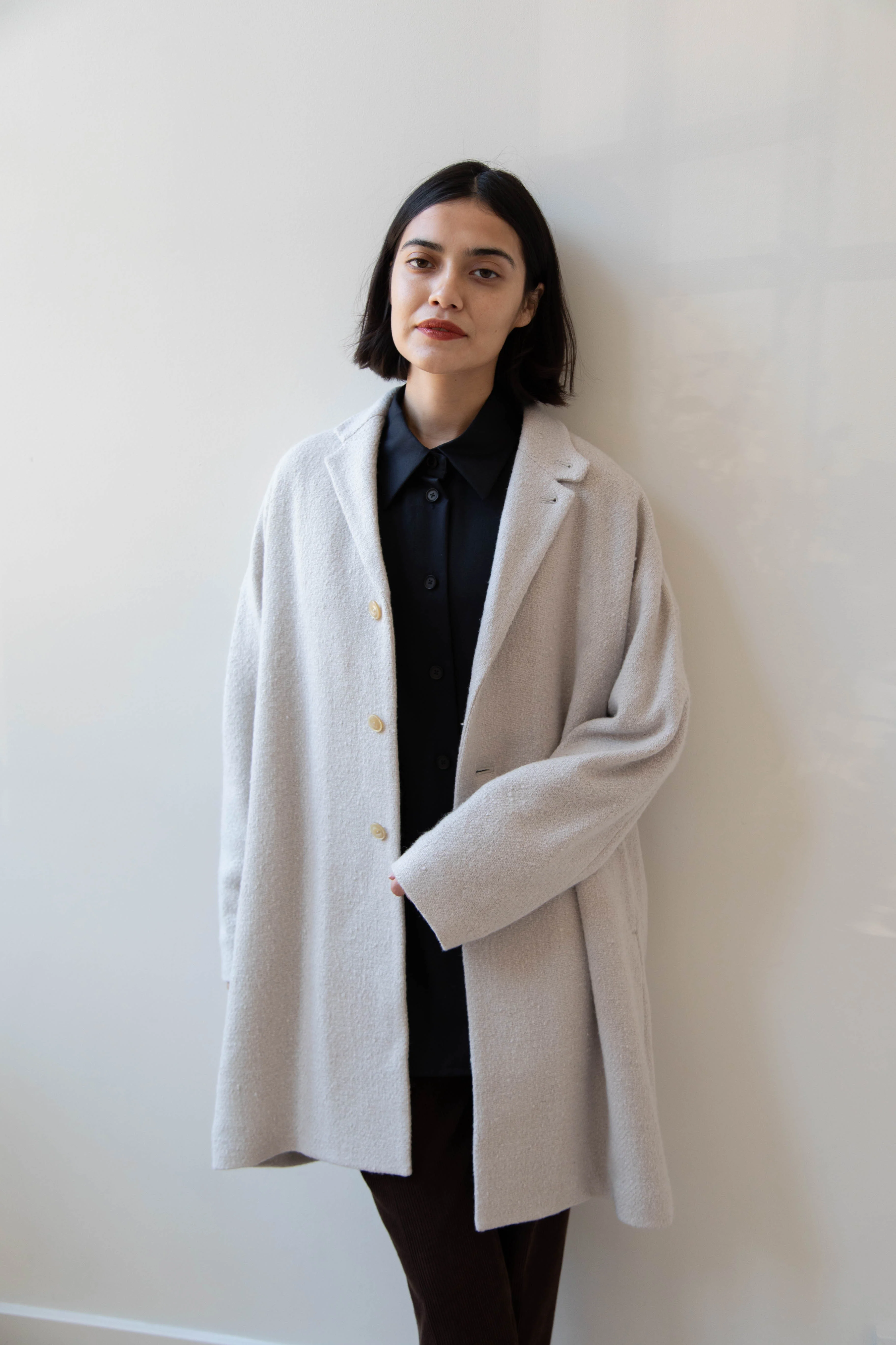 Arts & Science | Grandpa City Coat in Gray Beige - Image 5
