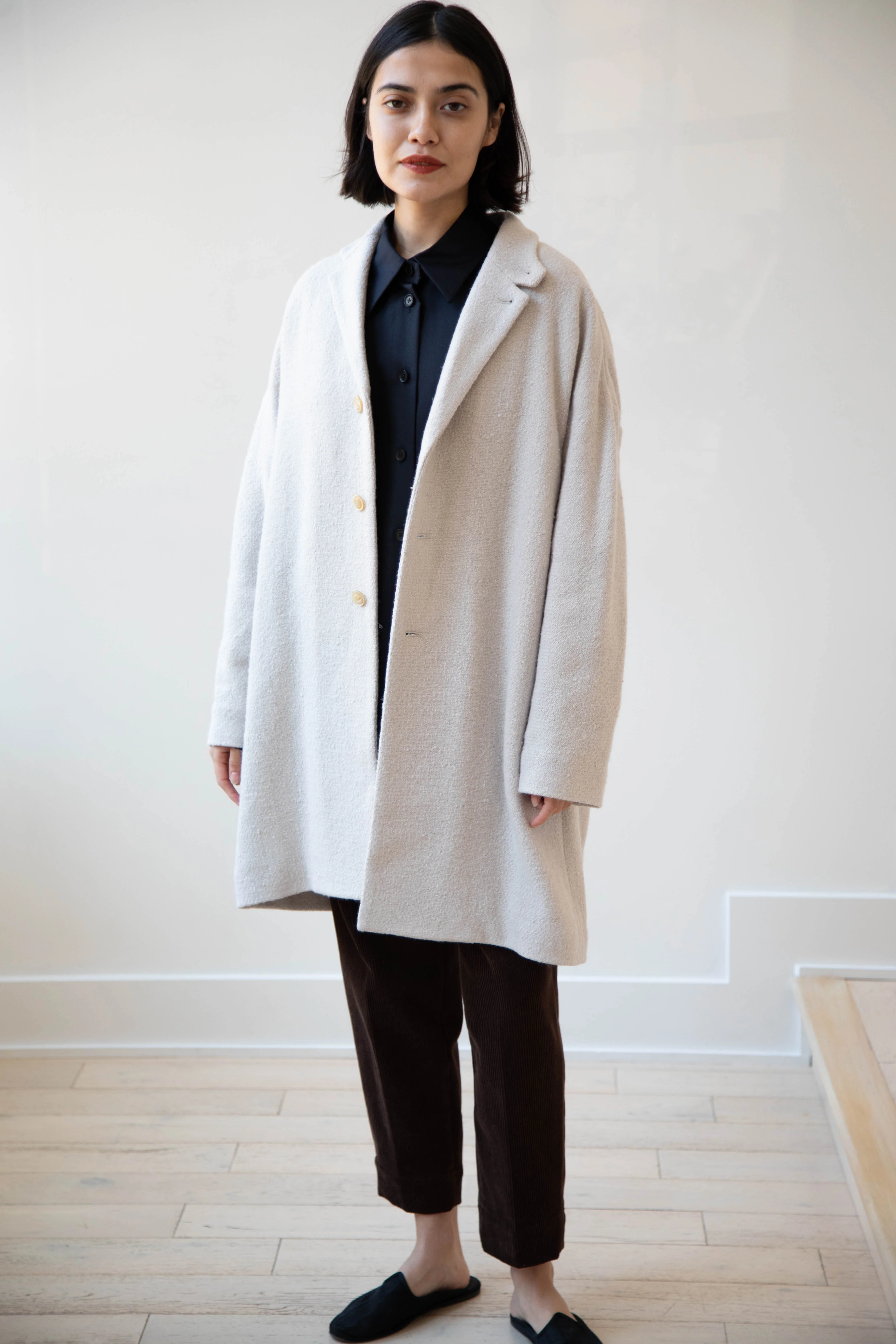 Arts & Science | Grandpa City Coat in Gray Beige - Image 8