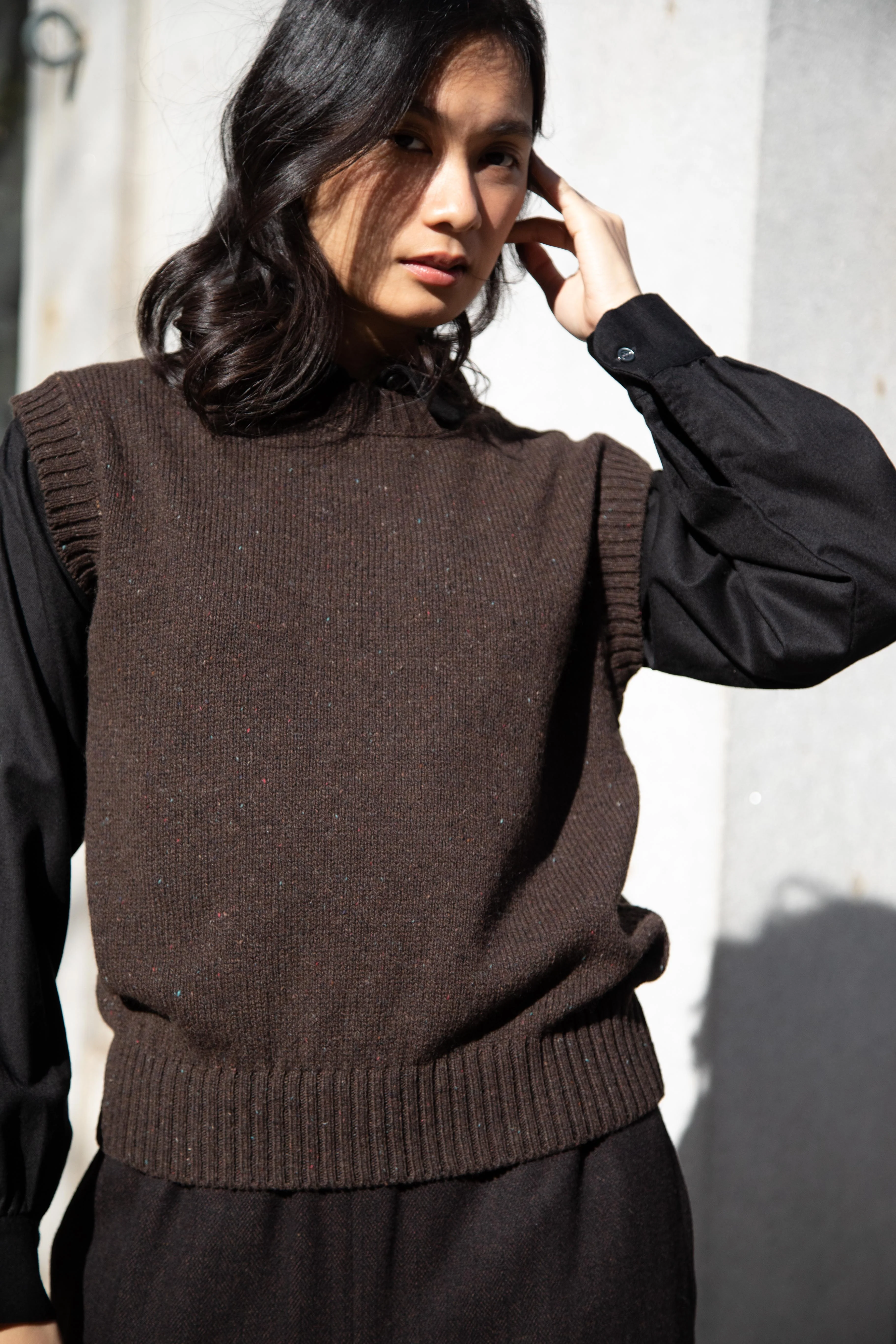 Arts & Science | Hem Easy Dart Pants in Espresso Herringbone - Image 12