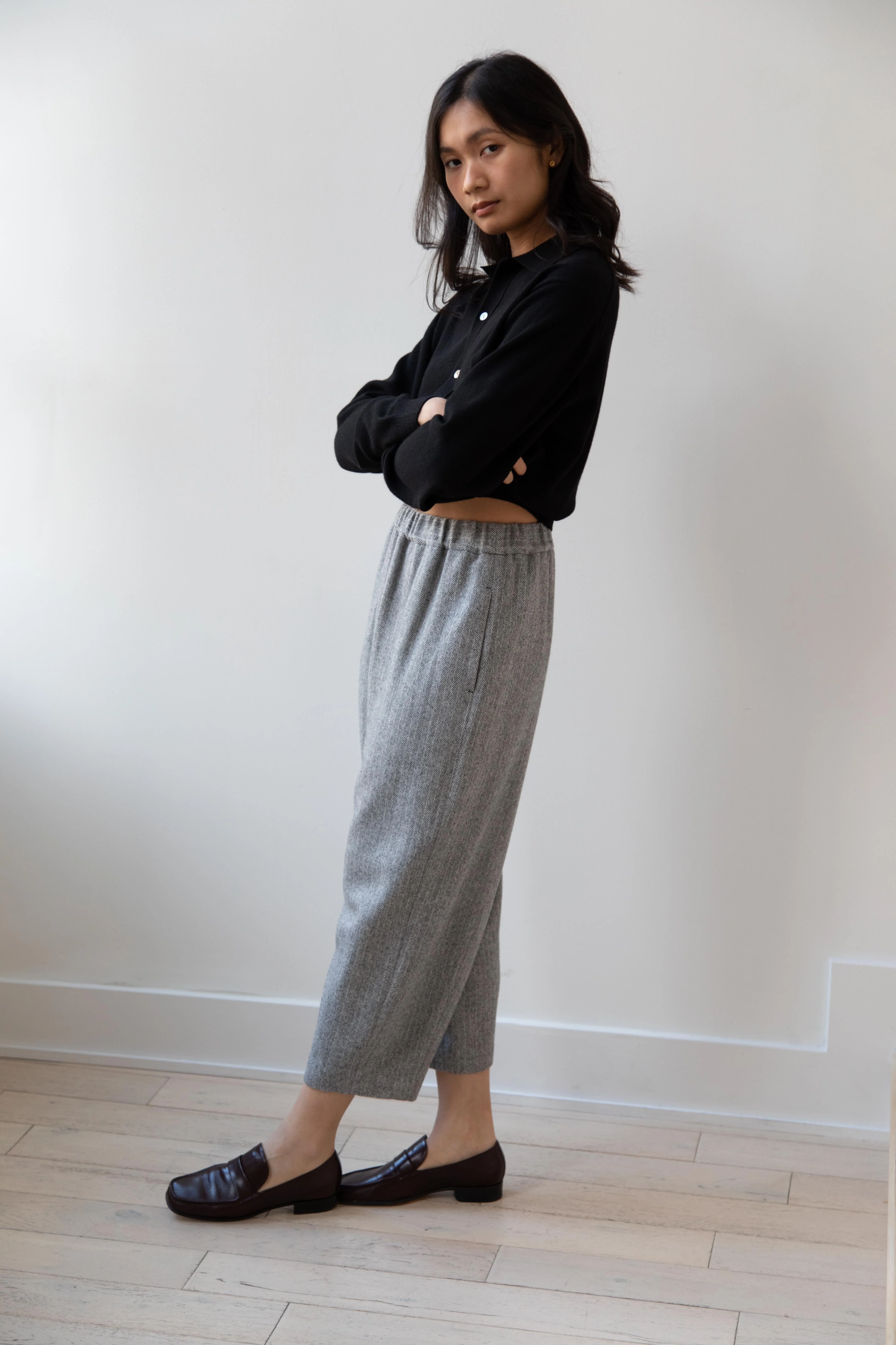 Arts & Science | Hem Easy Dart Pants in Grey Herringbone - Image 28