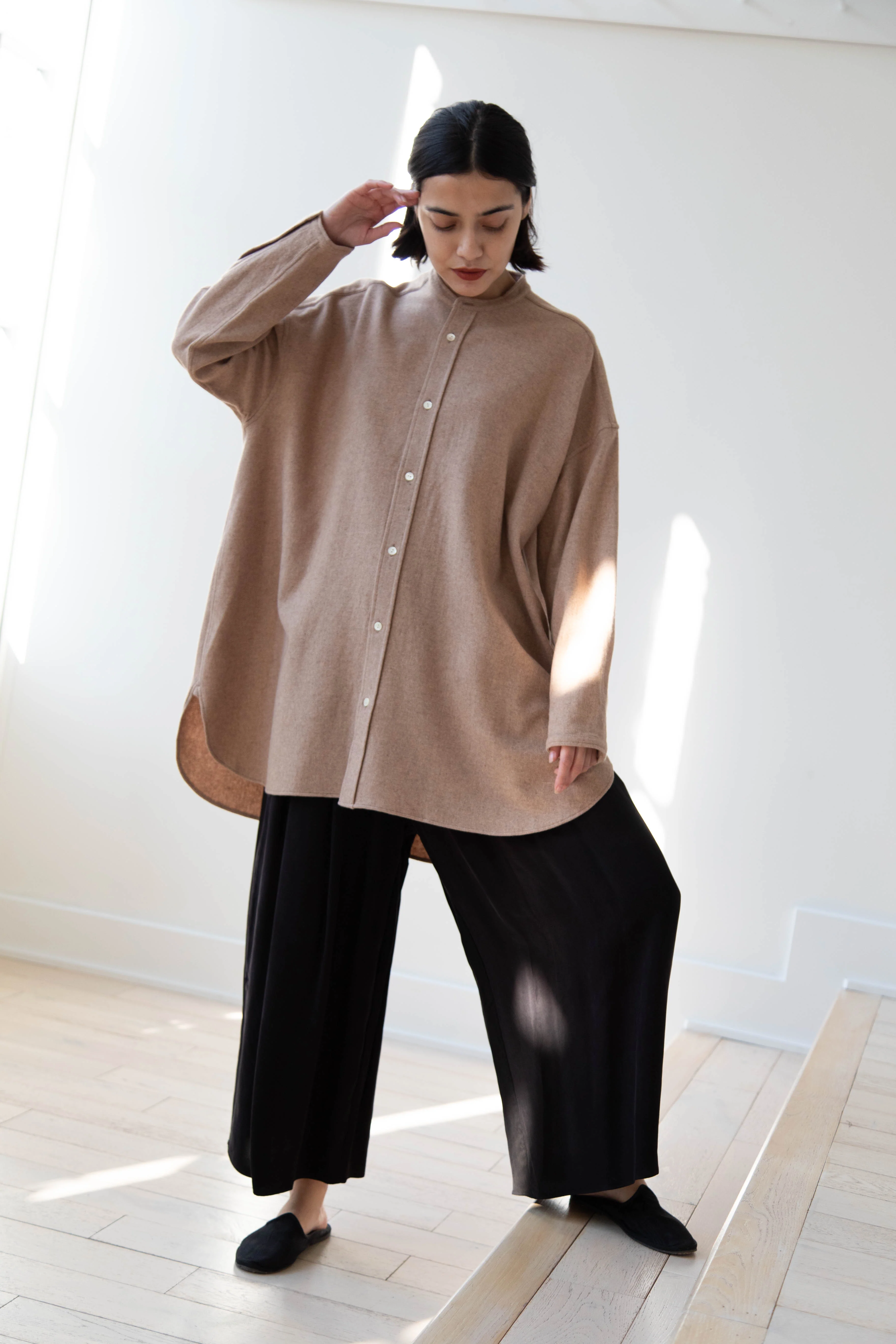 Arts & Science | Open Front Night Shirt in Cashmere & Wool - Image 13