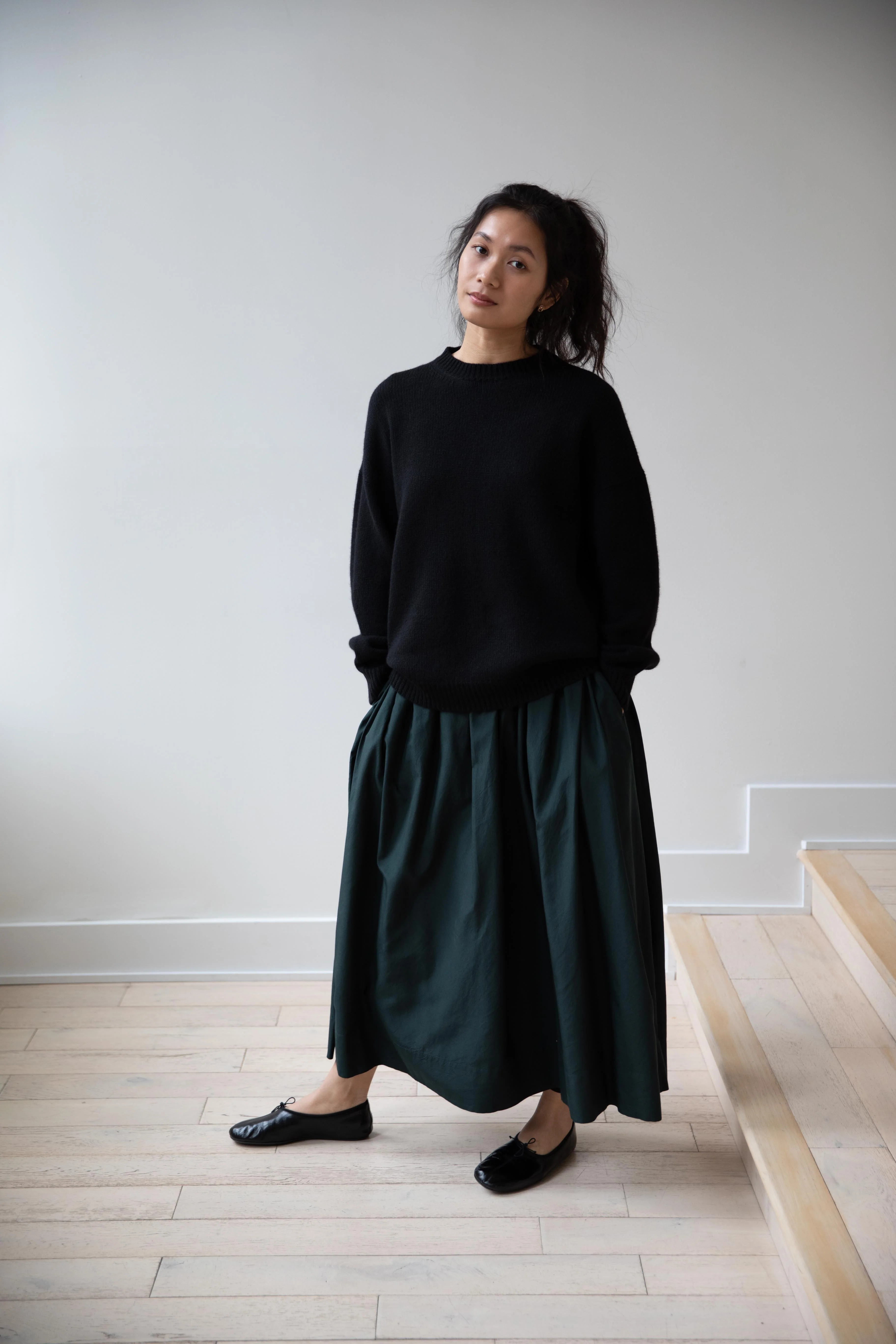 Arts & Science | Side Tuck Gather Skirt in Green - Image 16