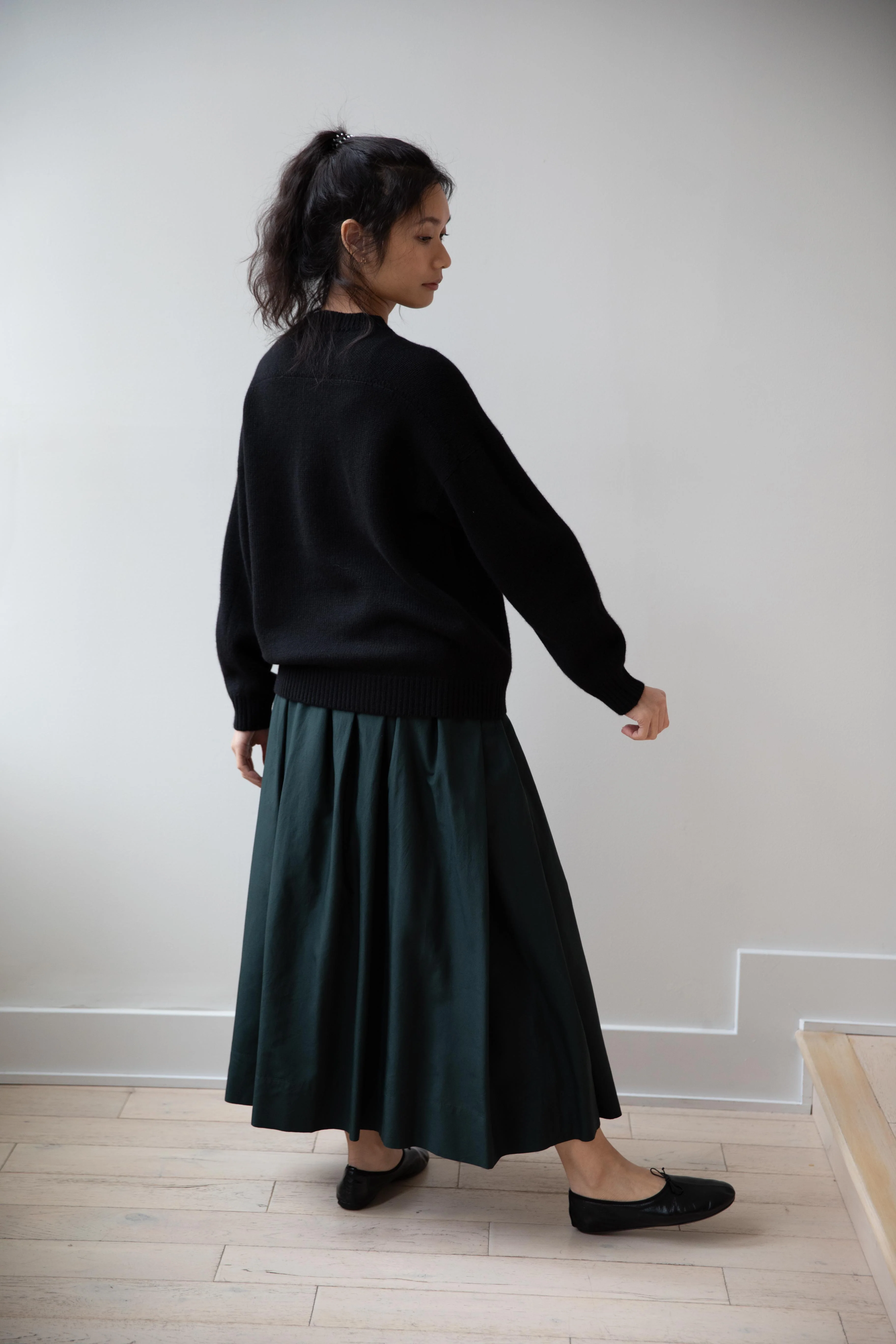 Arts & Science | Side Tuck Gather Skirt in Green - Image 21