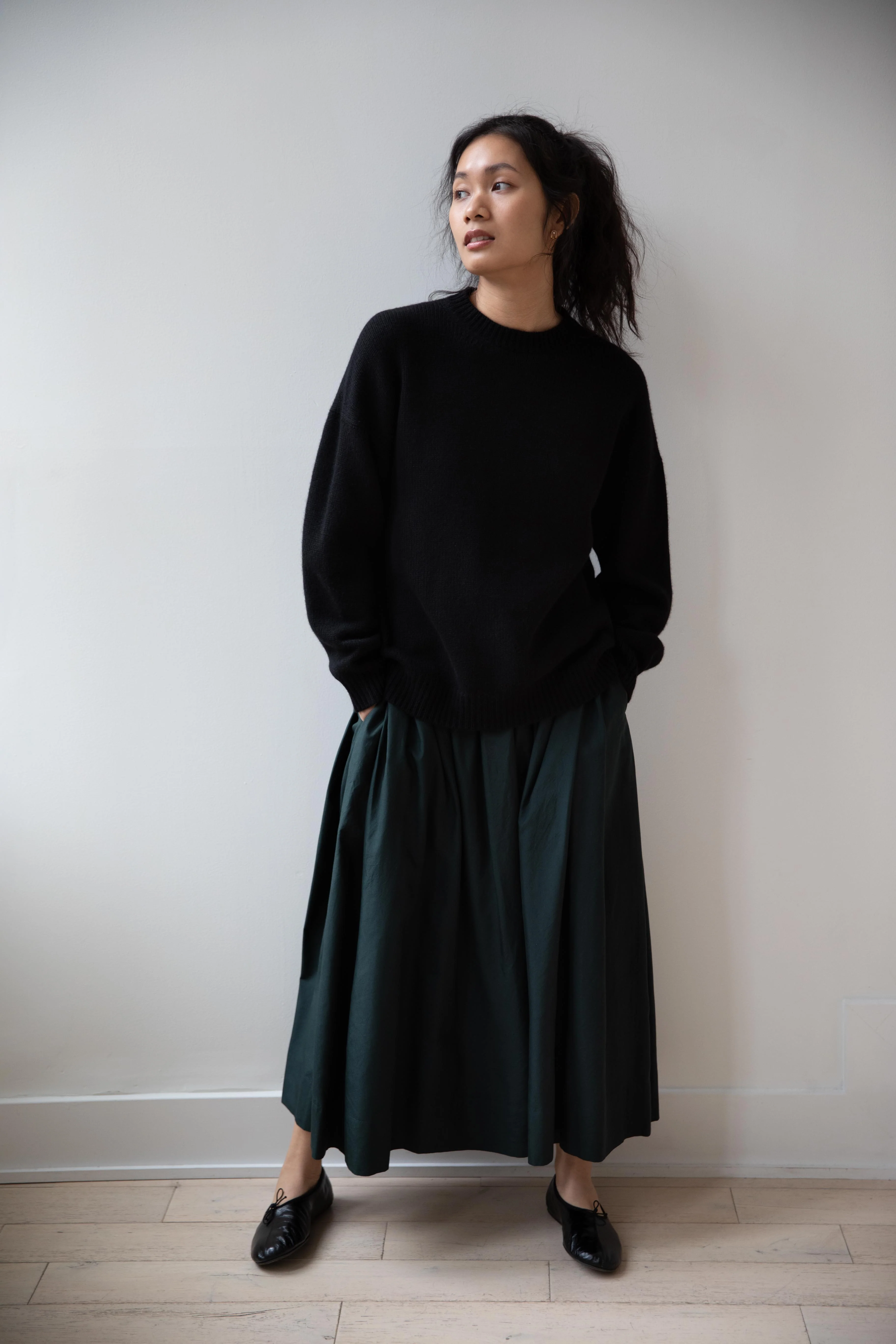 Arts & Science | Side Tuck Gather Skirt in Green - Image 23