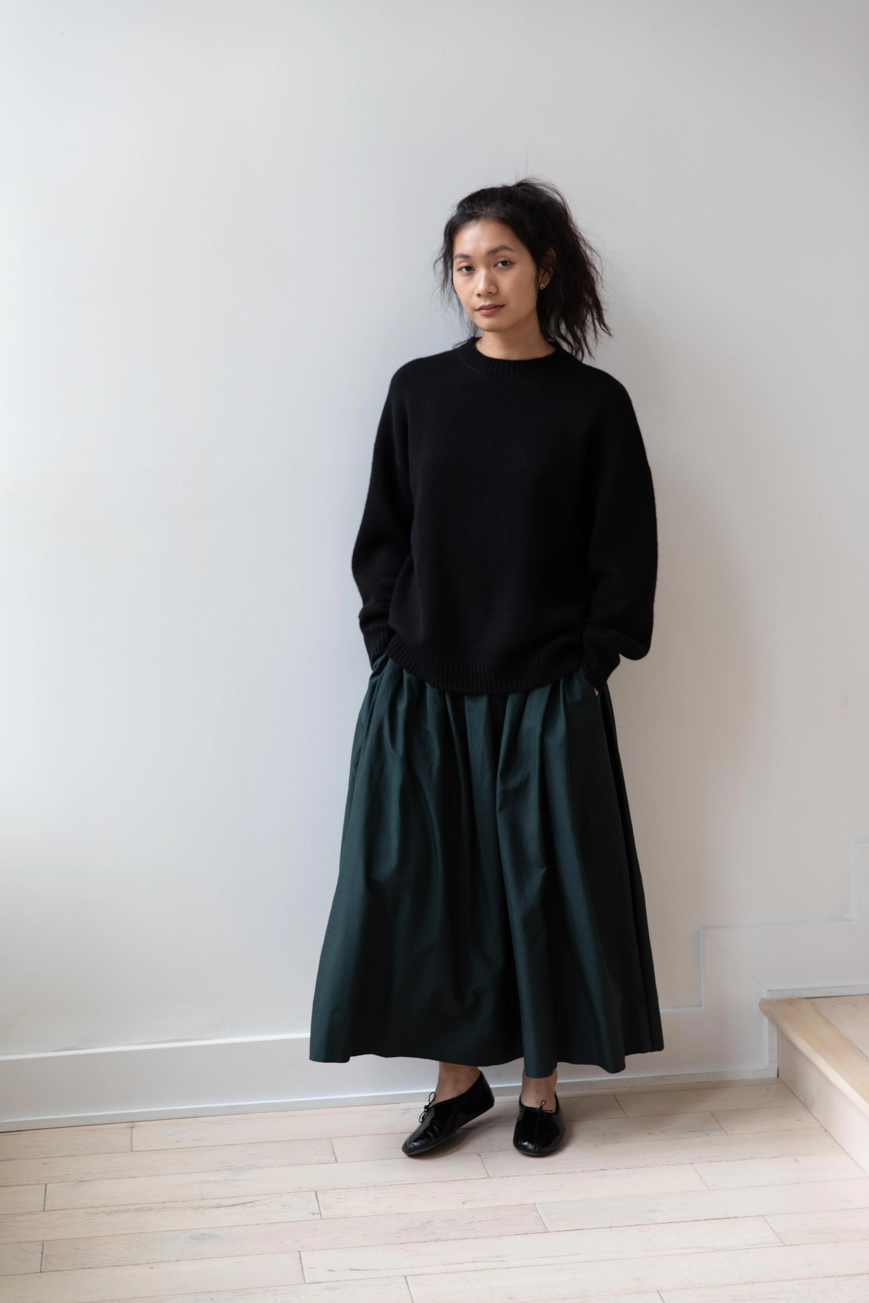Arts & Science | Side Tuck Gather Skirt in Green - Image 25