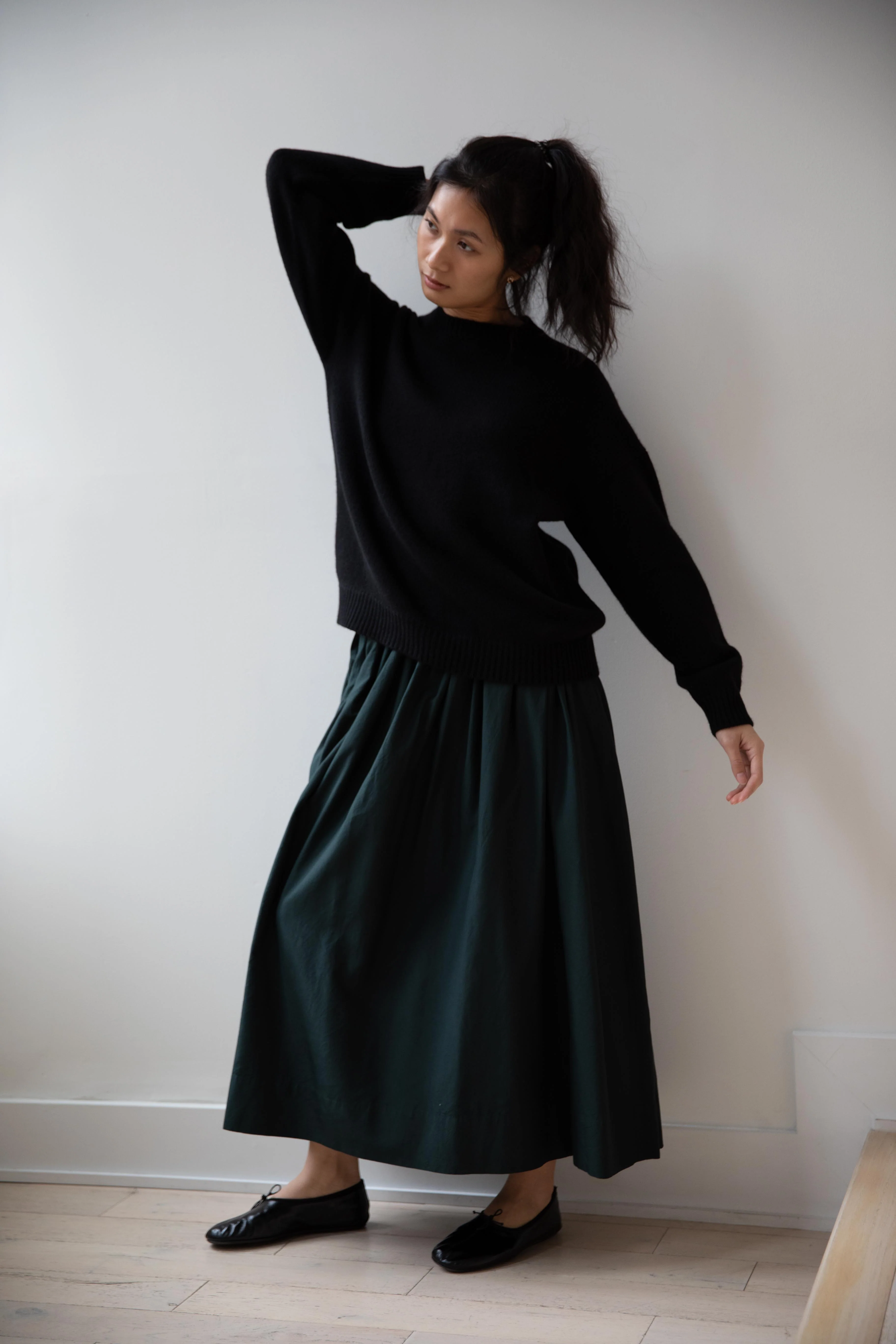 Arts & Science | Side Tuck Gather Skirt in Green - Image 30
