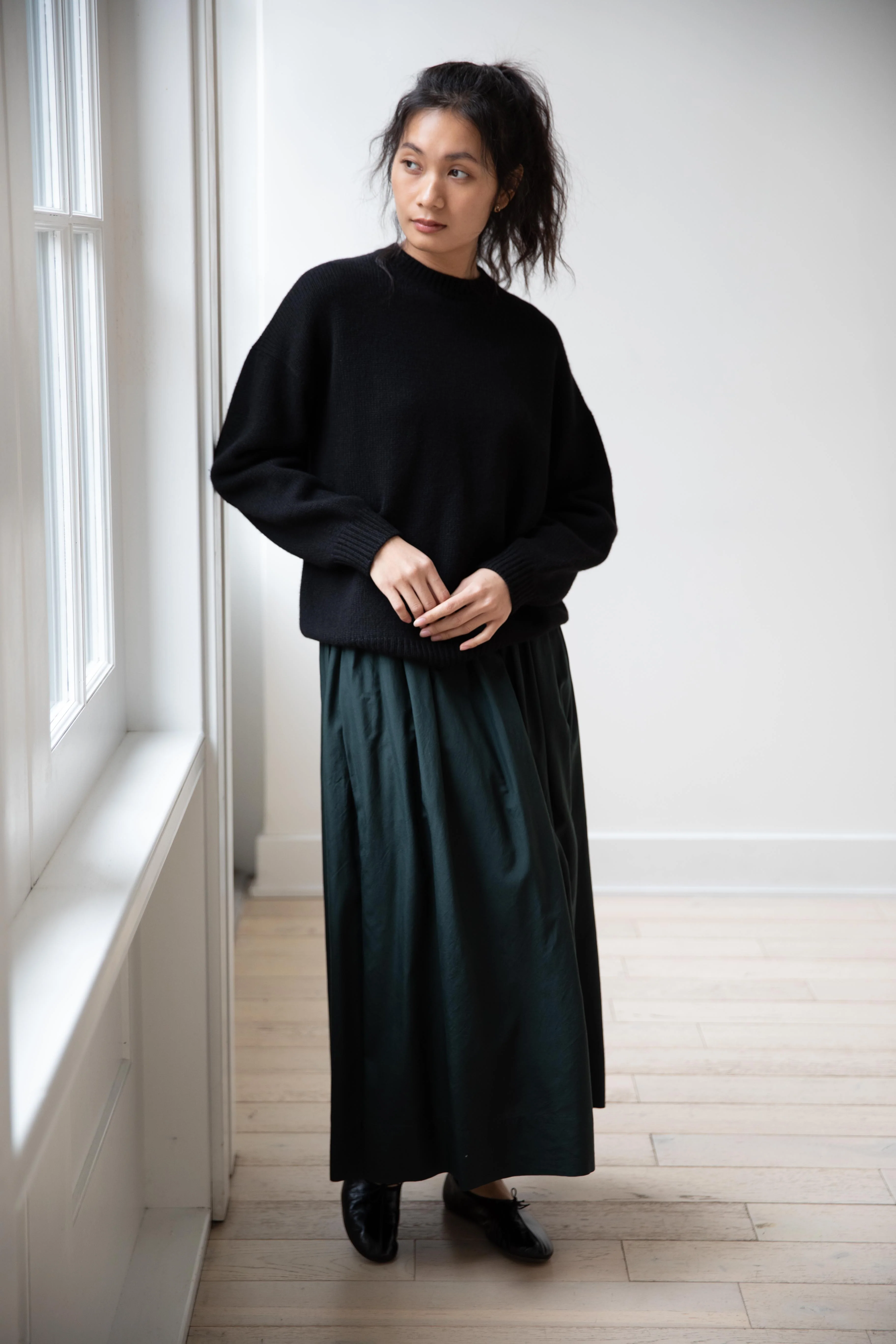 Arts & Science | Side Tuck Gather Skirt in Green - Image 47