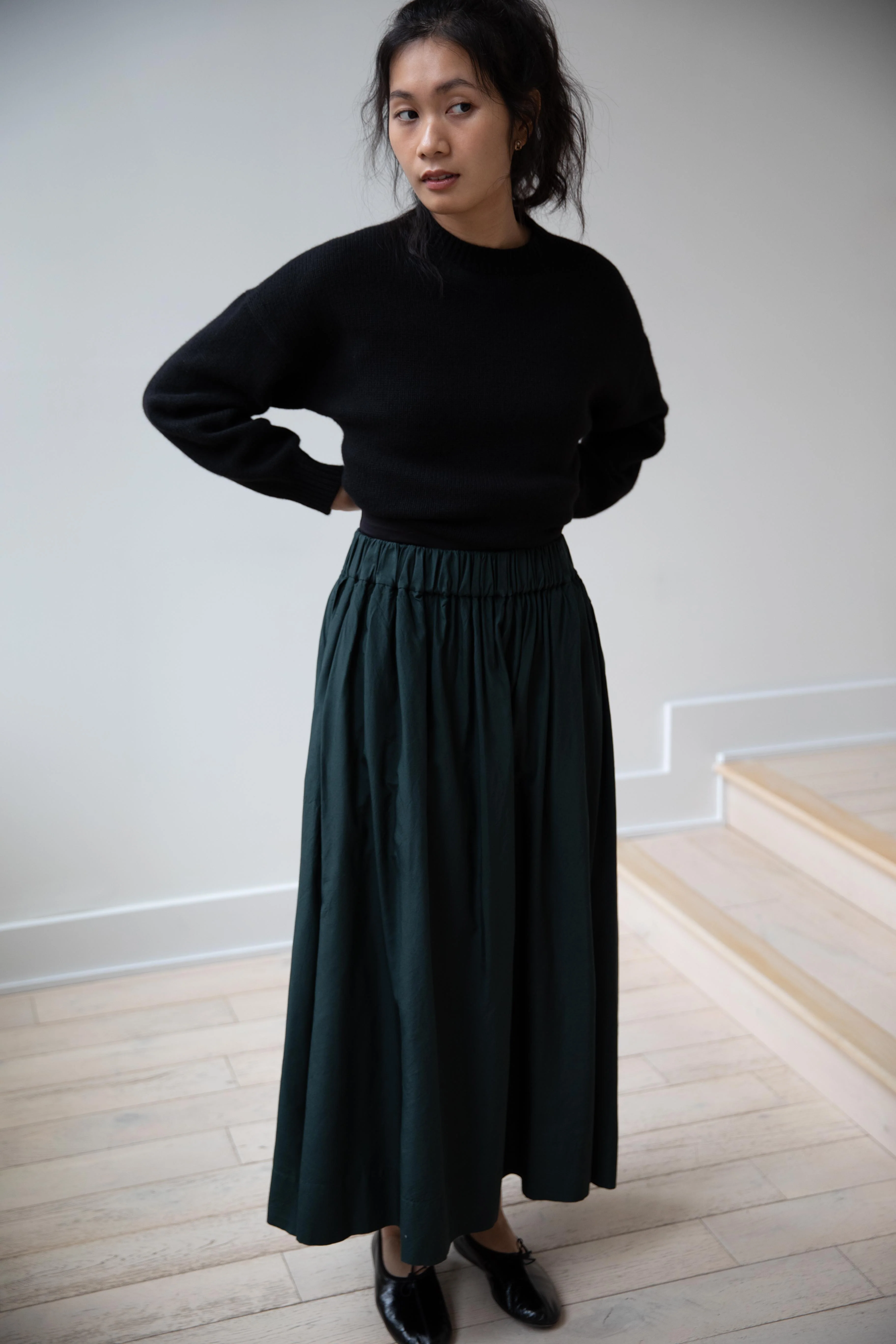 Arts & Science | Side Tuck Gather Skirt in Green - Image 48