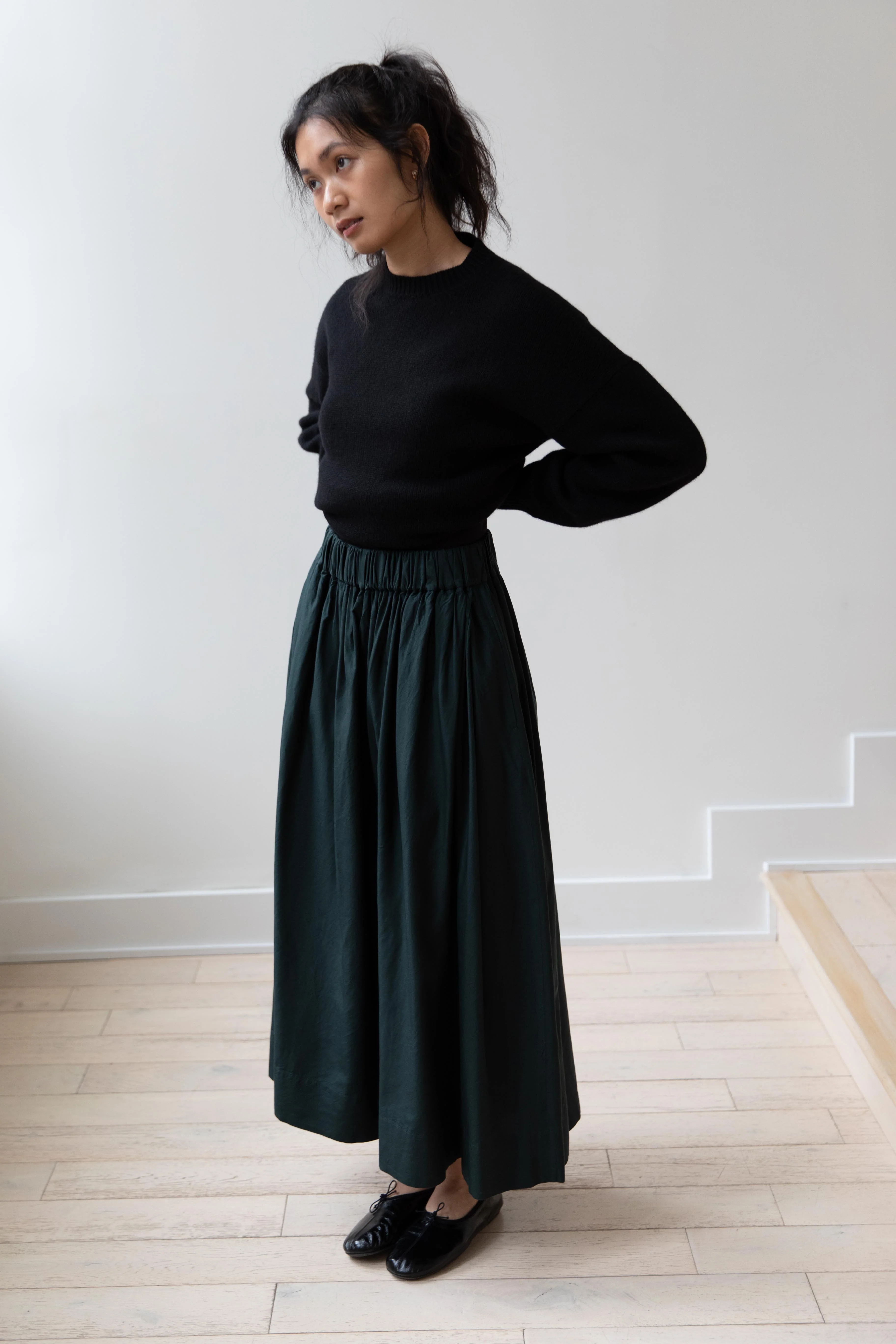 Arts & Science | Side Tuck Gather Skirt in Green - Image 5