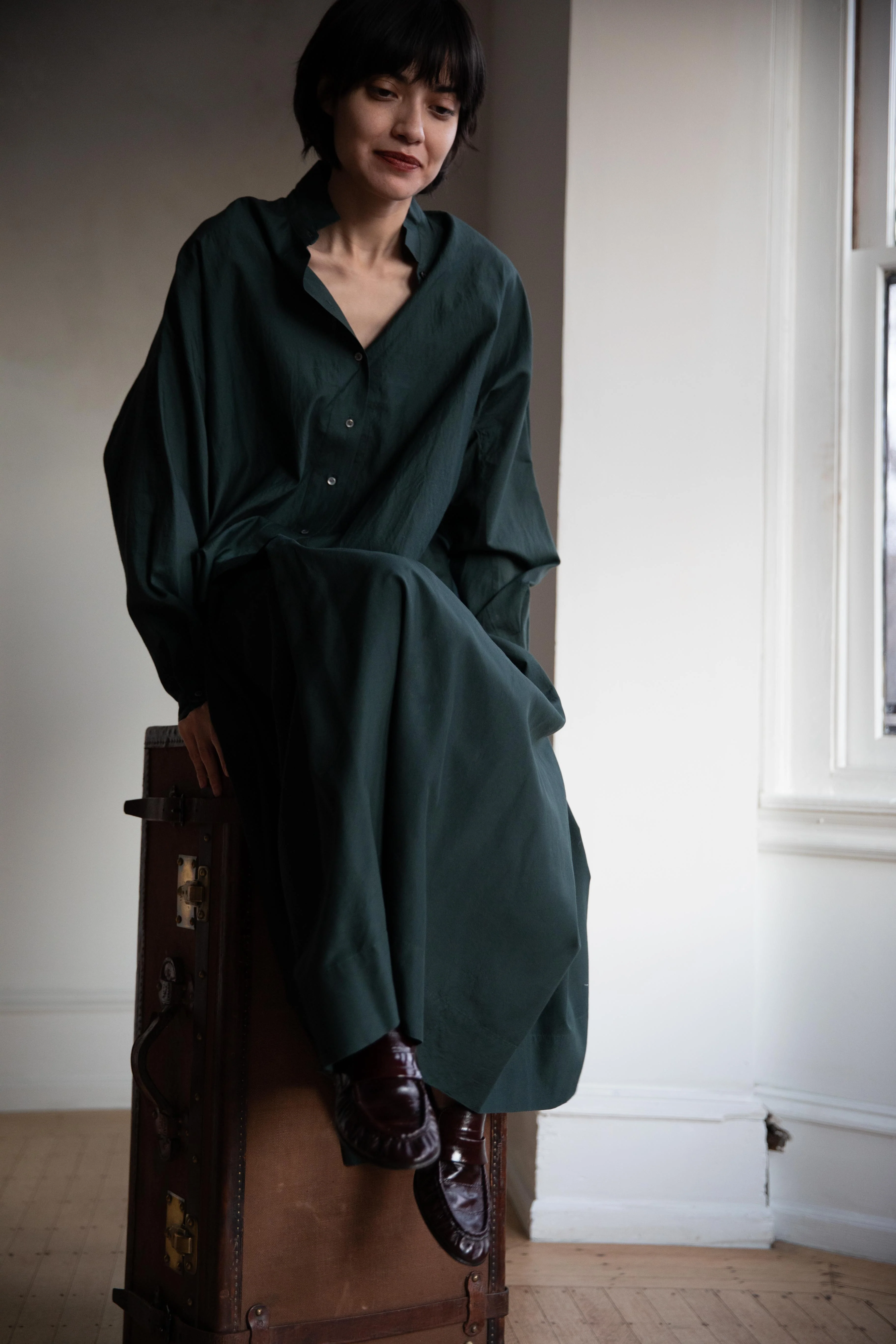 Arts & Science | Side Tuck Gather Skirt in Green - Image 54