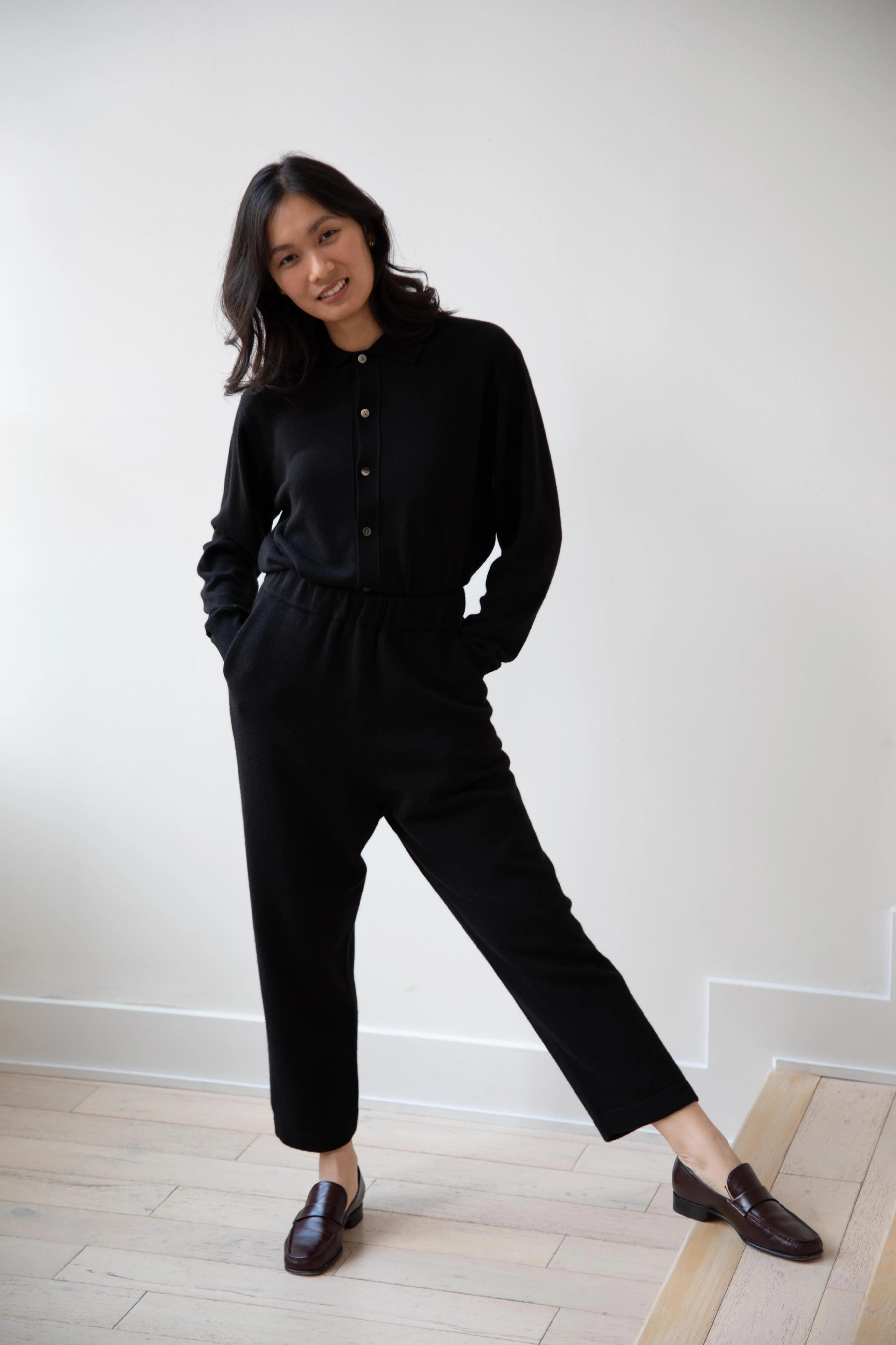Arts & Science | Simple Easy Knit Cashmere Pants in Black - Image 32