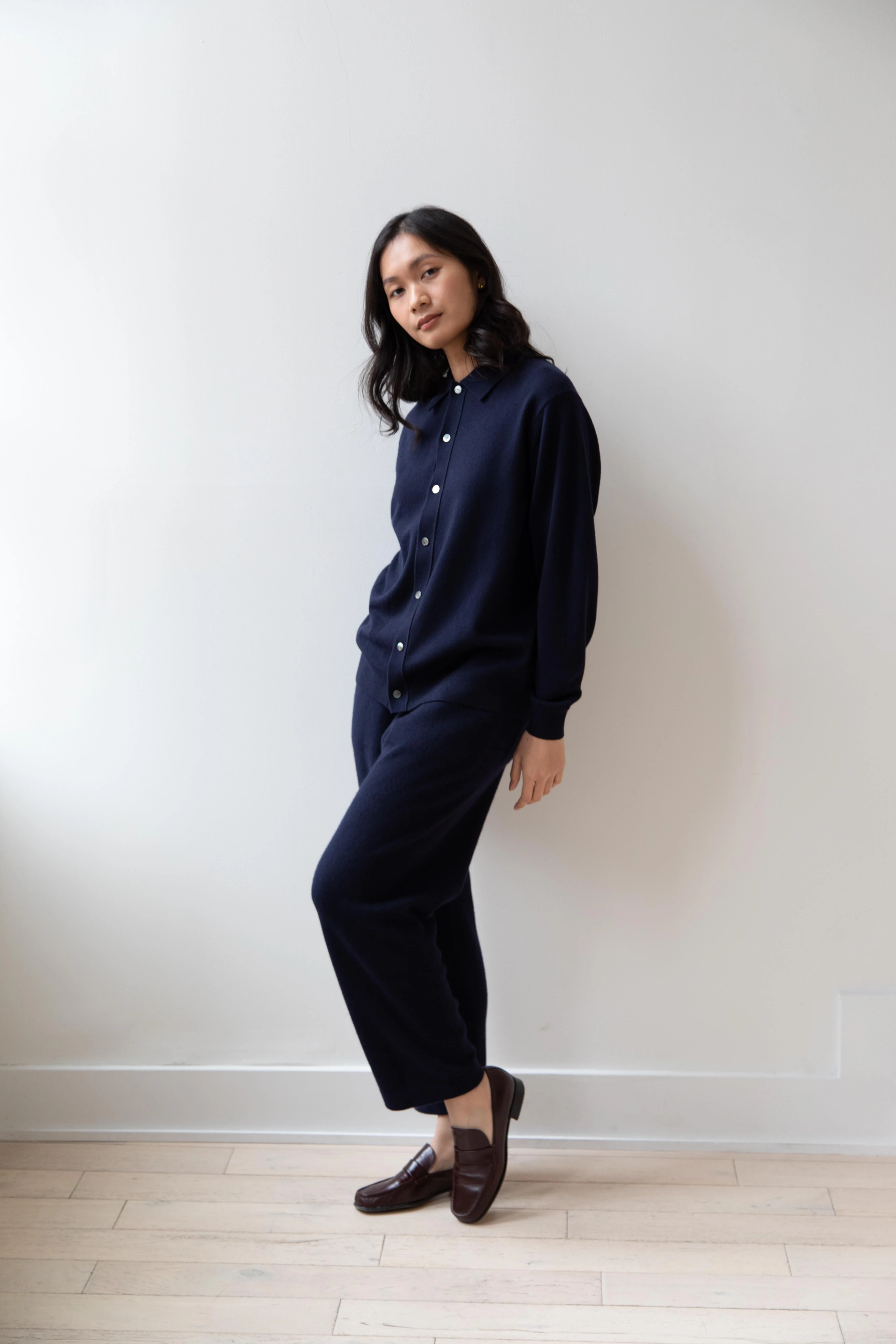 Arts & Science | Simple Easy Knit Cashmere Pants in Navy - Image 14