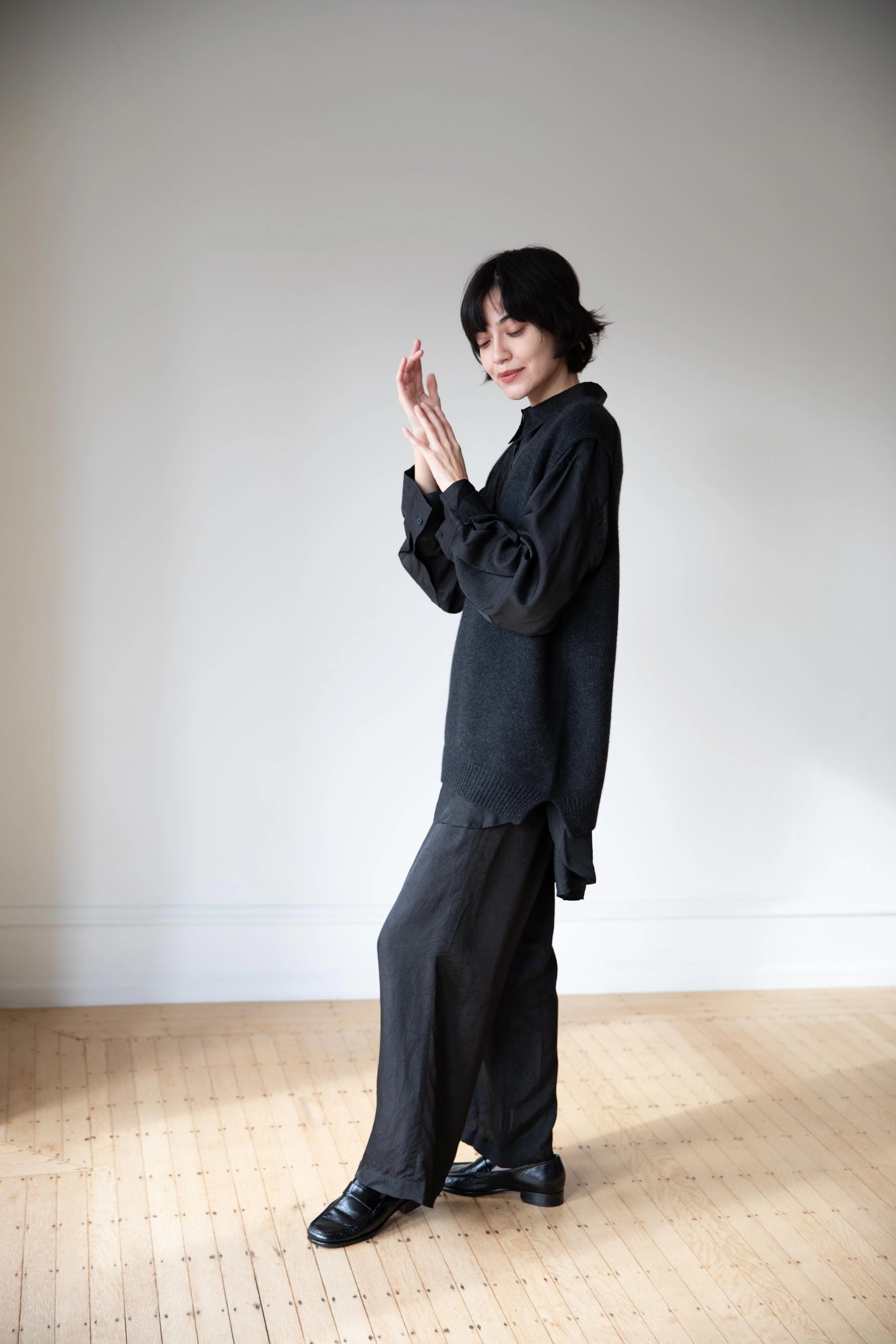 Arts & Science | Slip on V-Neck Vest in Charcoal - Image 51