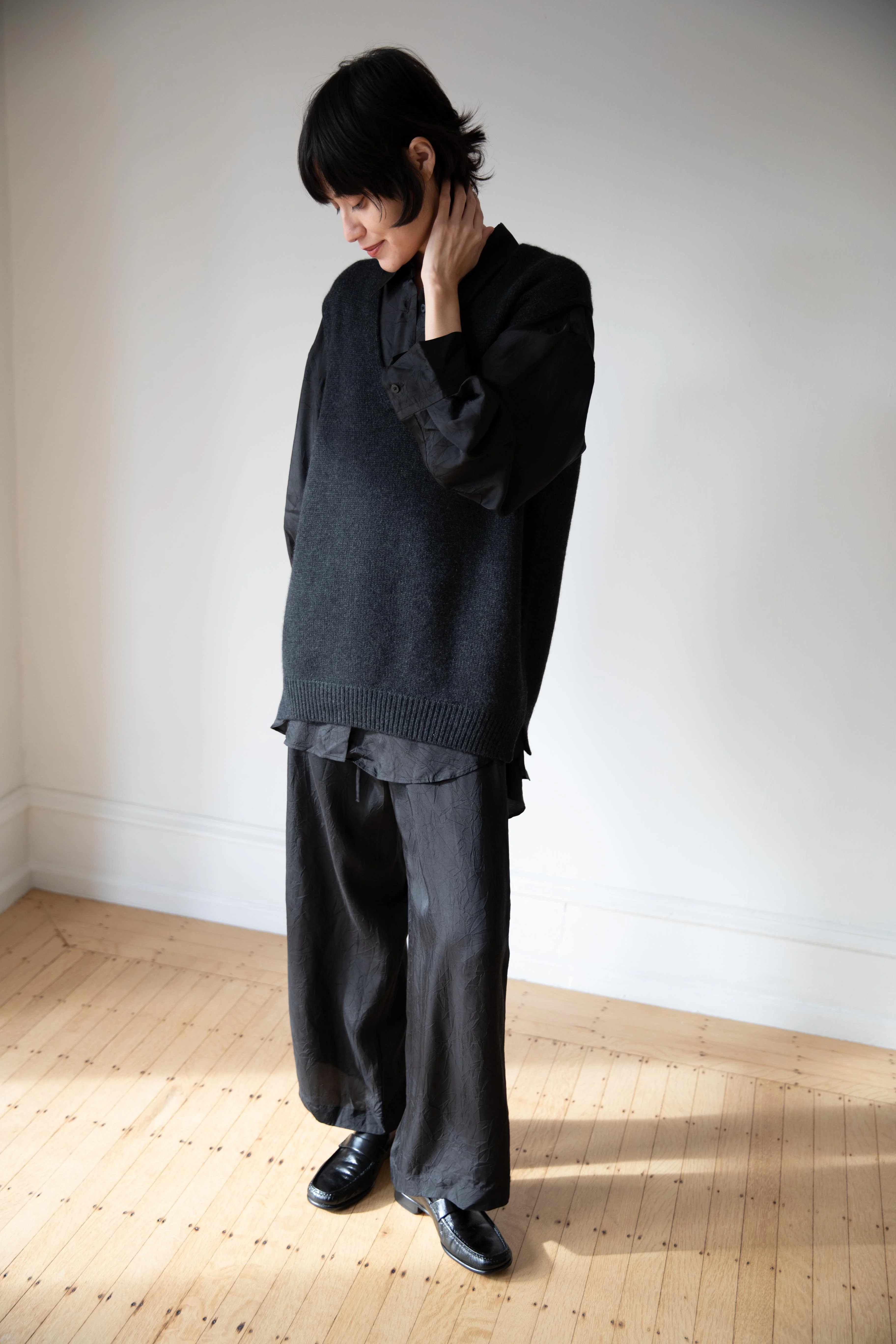 Arts & Science | Slip on V-Neck Vest in Charcoal - Image 60