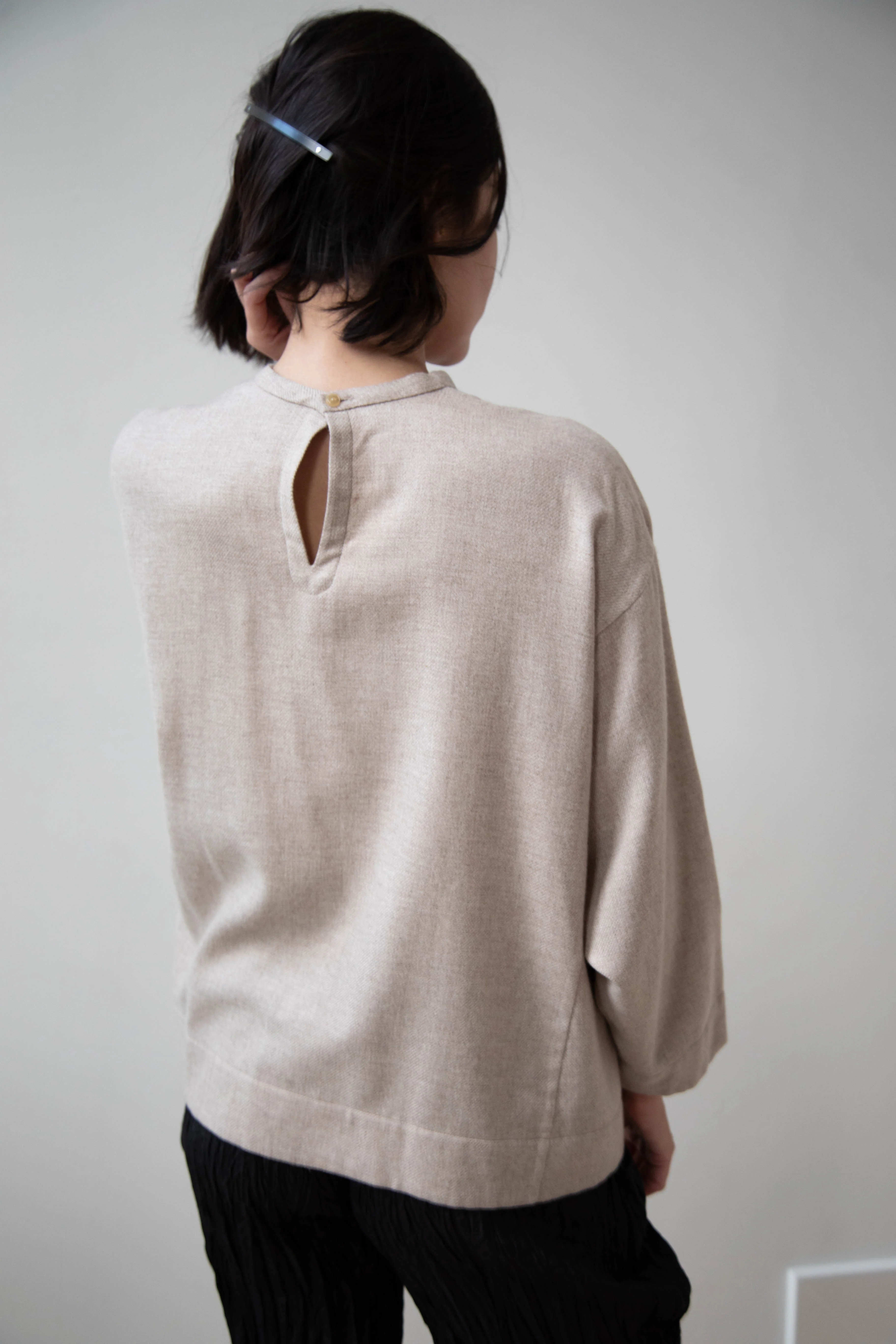 Arts & Science Tent Top in Taupe Cashmere Silk - Image 60