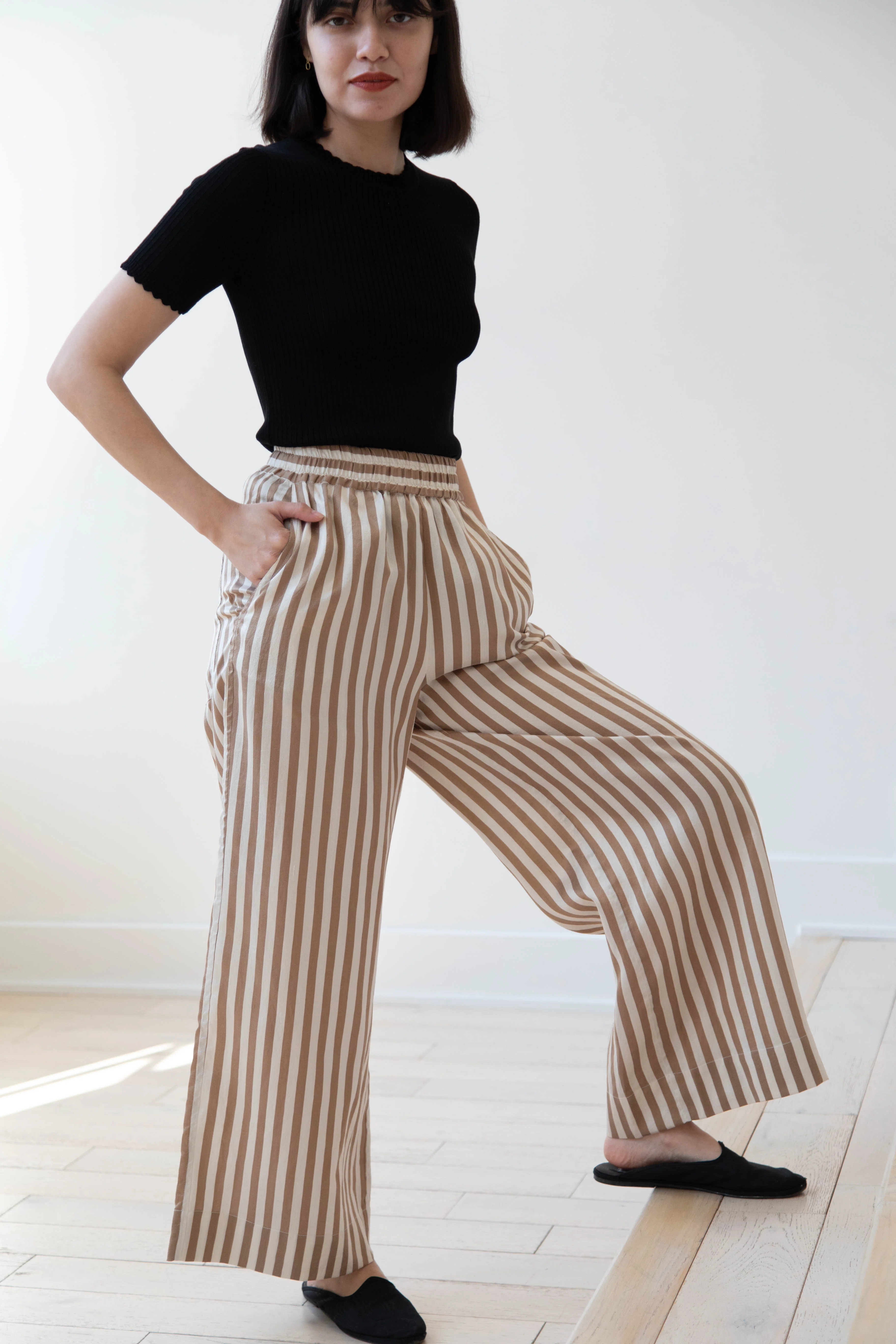 Asciari | Acero Pants in Striped Silk - Image 10