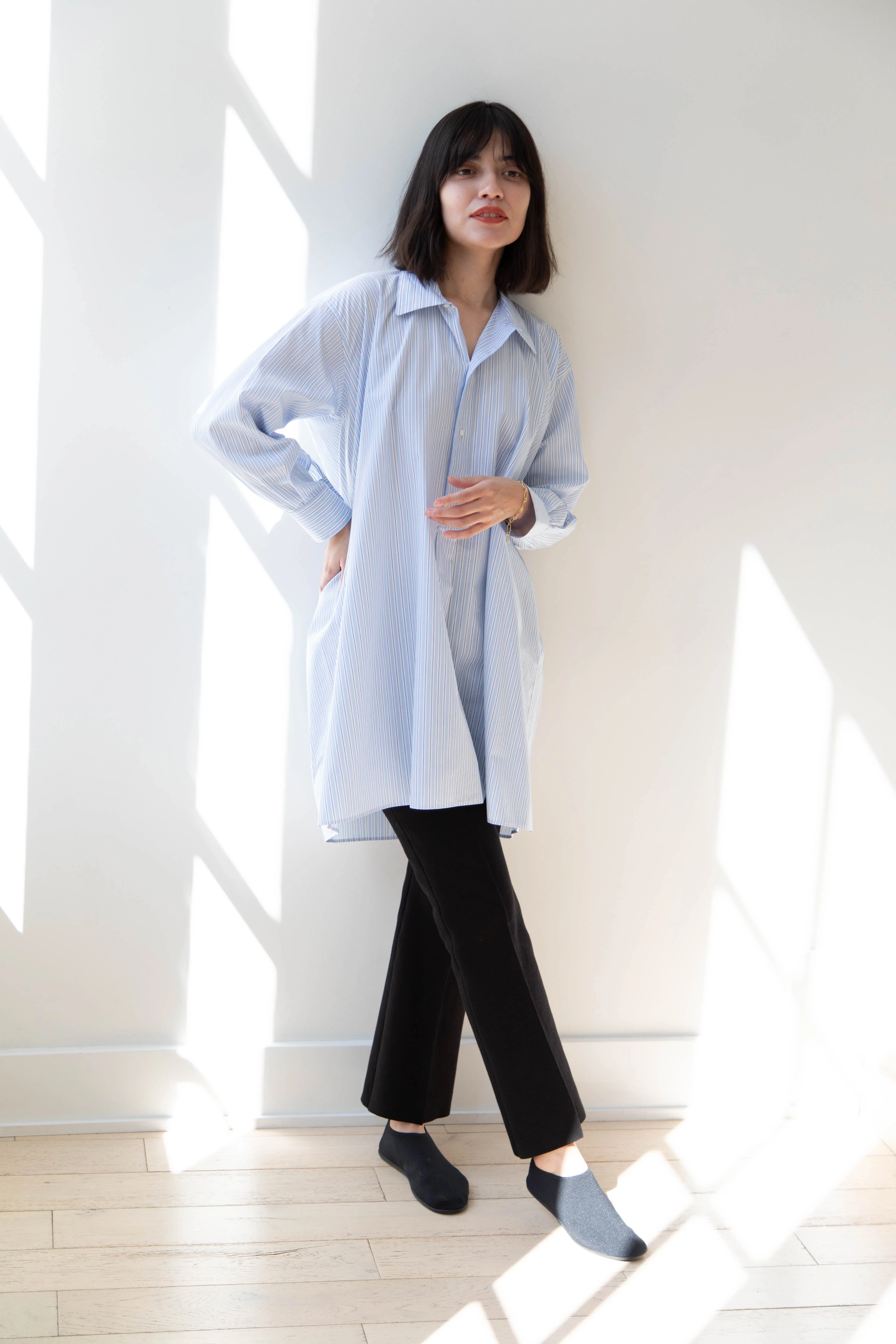 Asciari | Paris Tunic in Striped Cotton Poplin - Image 4