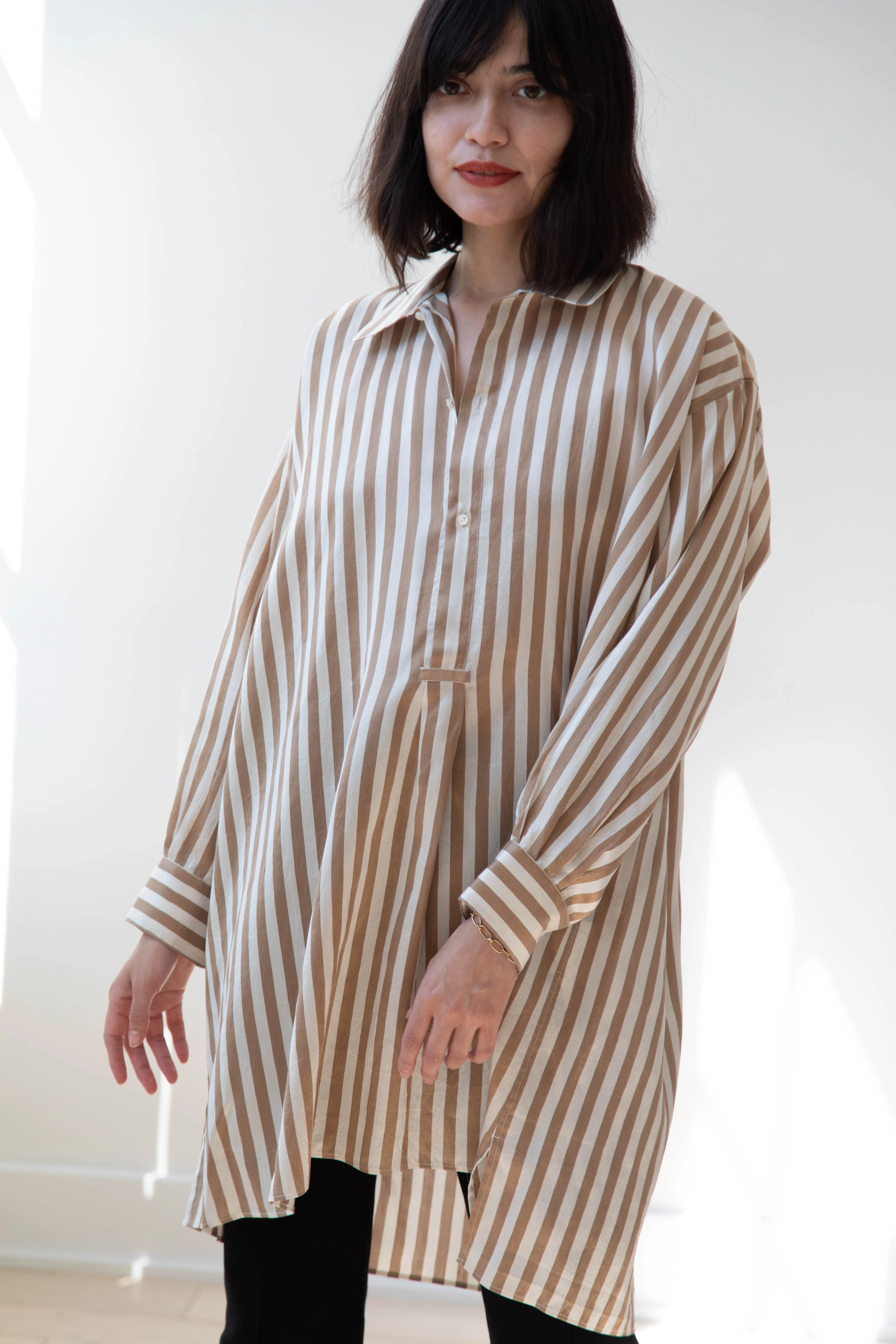 Asciari | Paris Tunic in Striped Silk - Image 6