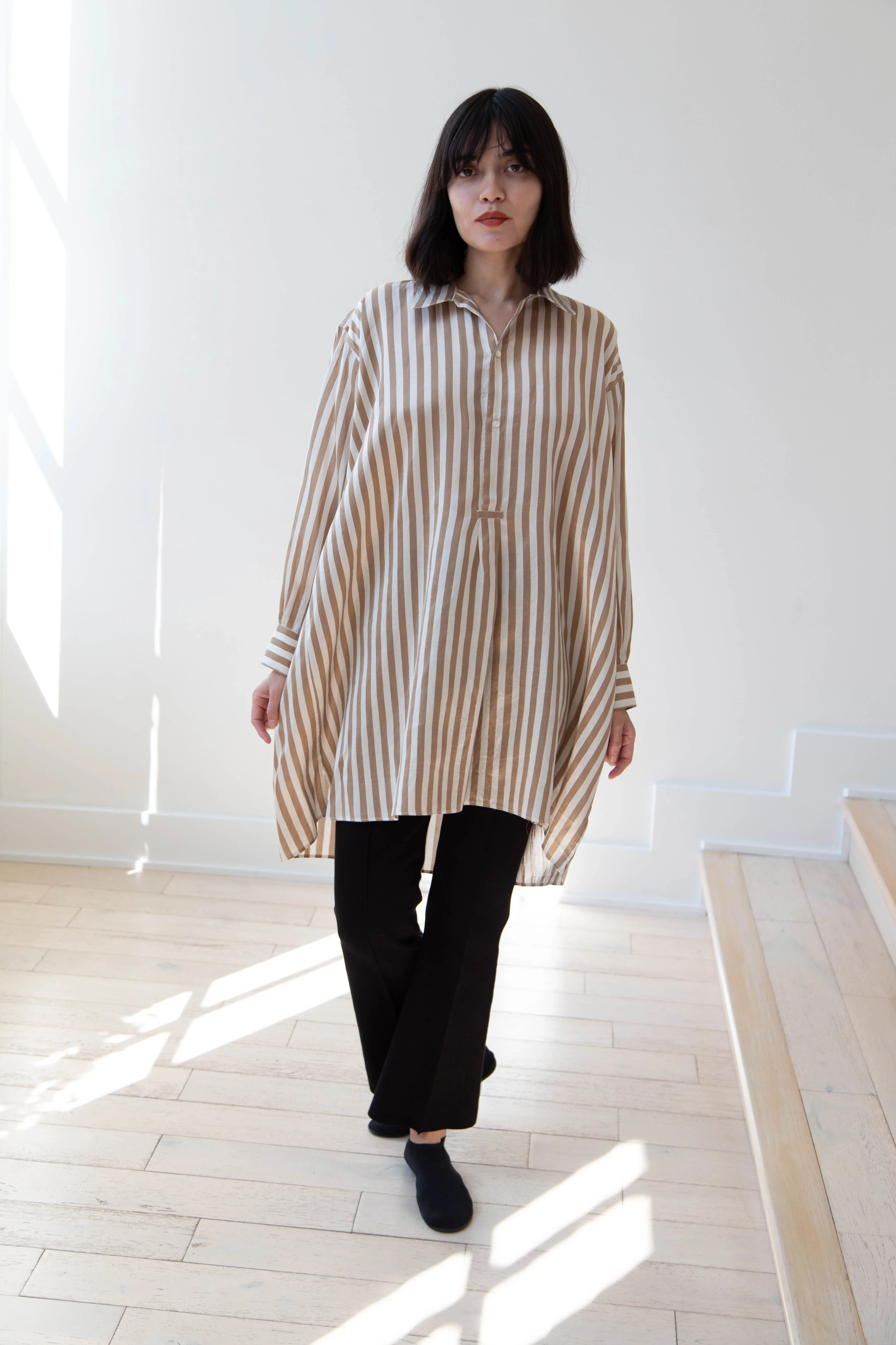 Asciari | Paris Tunic in Striped Silk - Image 9