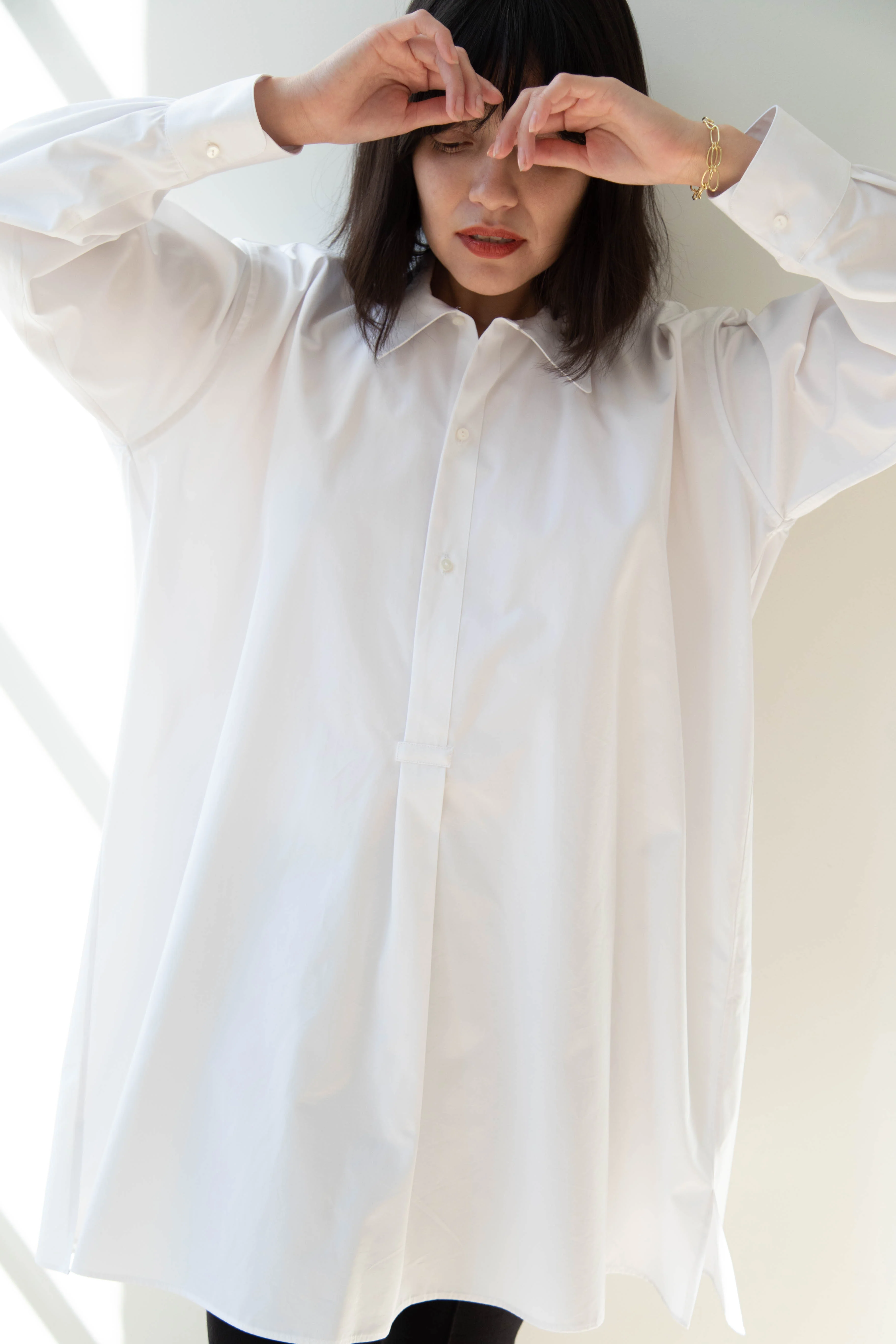 Asciari | Paris Tunic in White Poplin - Image 23