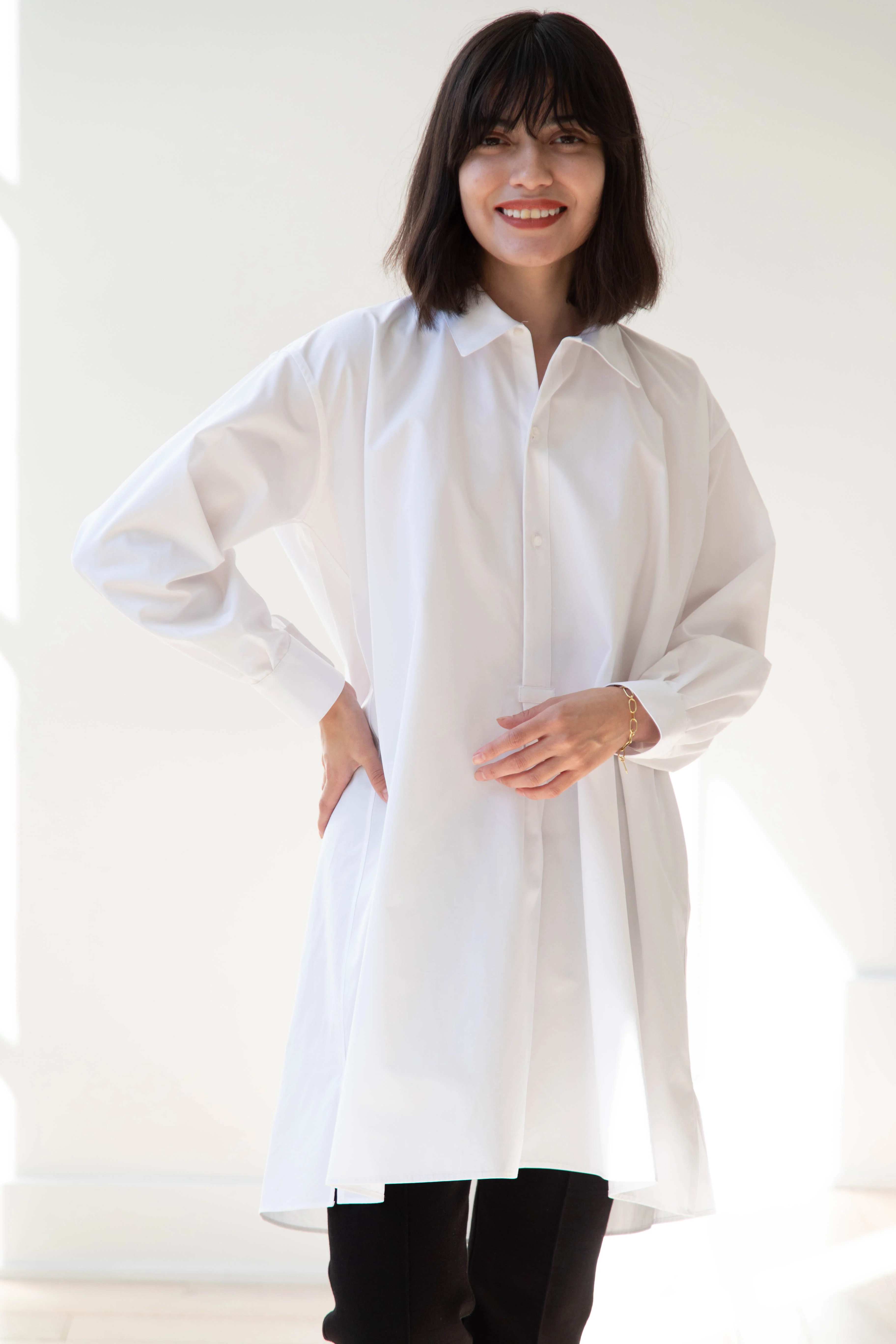 Asciari | Paris Tunic in White Poplin - Image 5