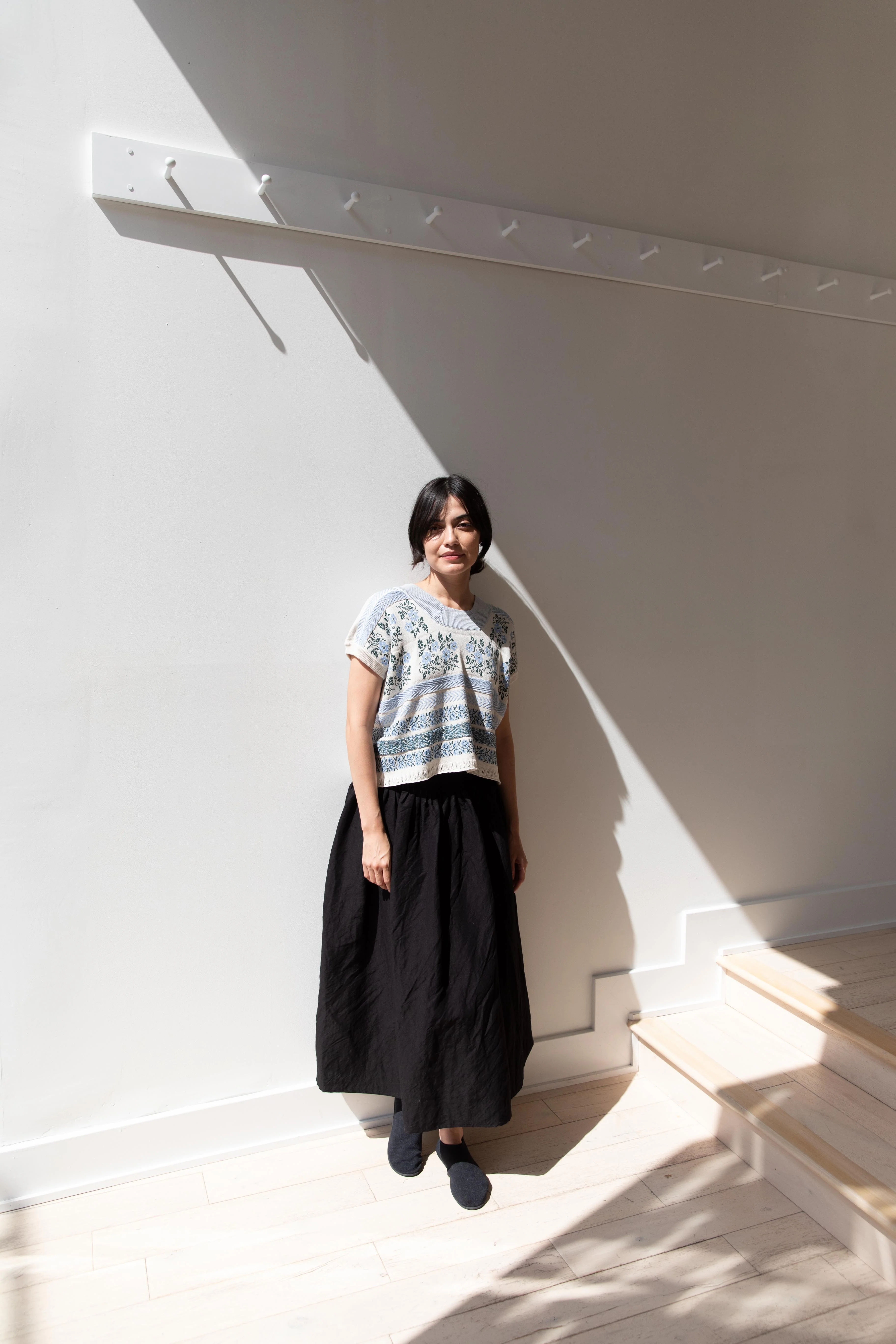 Aseedonclöud | Flower Jacquard Knit Blouse - Image 13