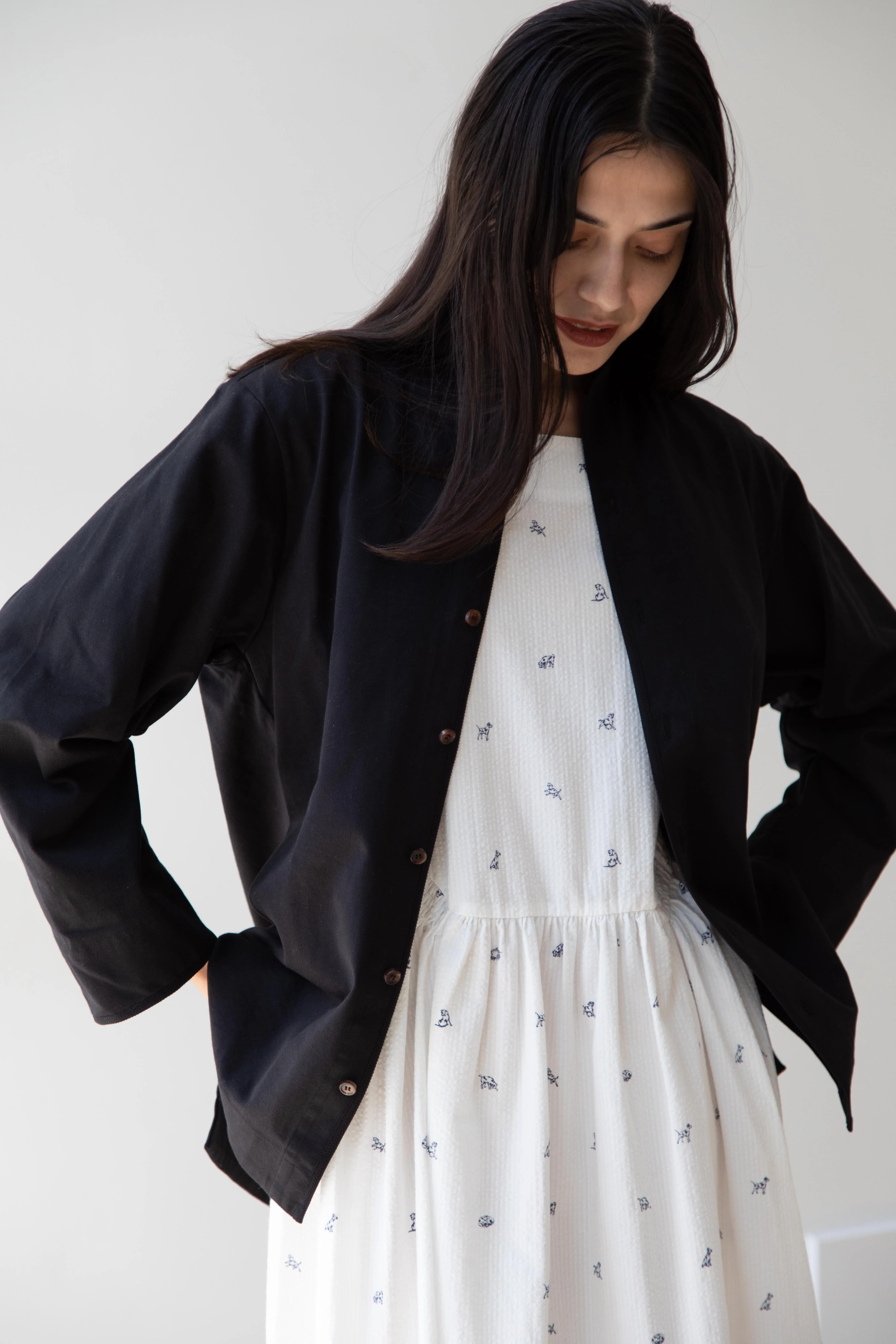 Aseedonclöud | Gardner Shirt Jacket in Black with a Dog - Image 19