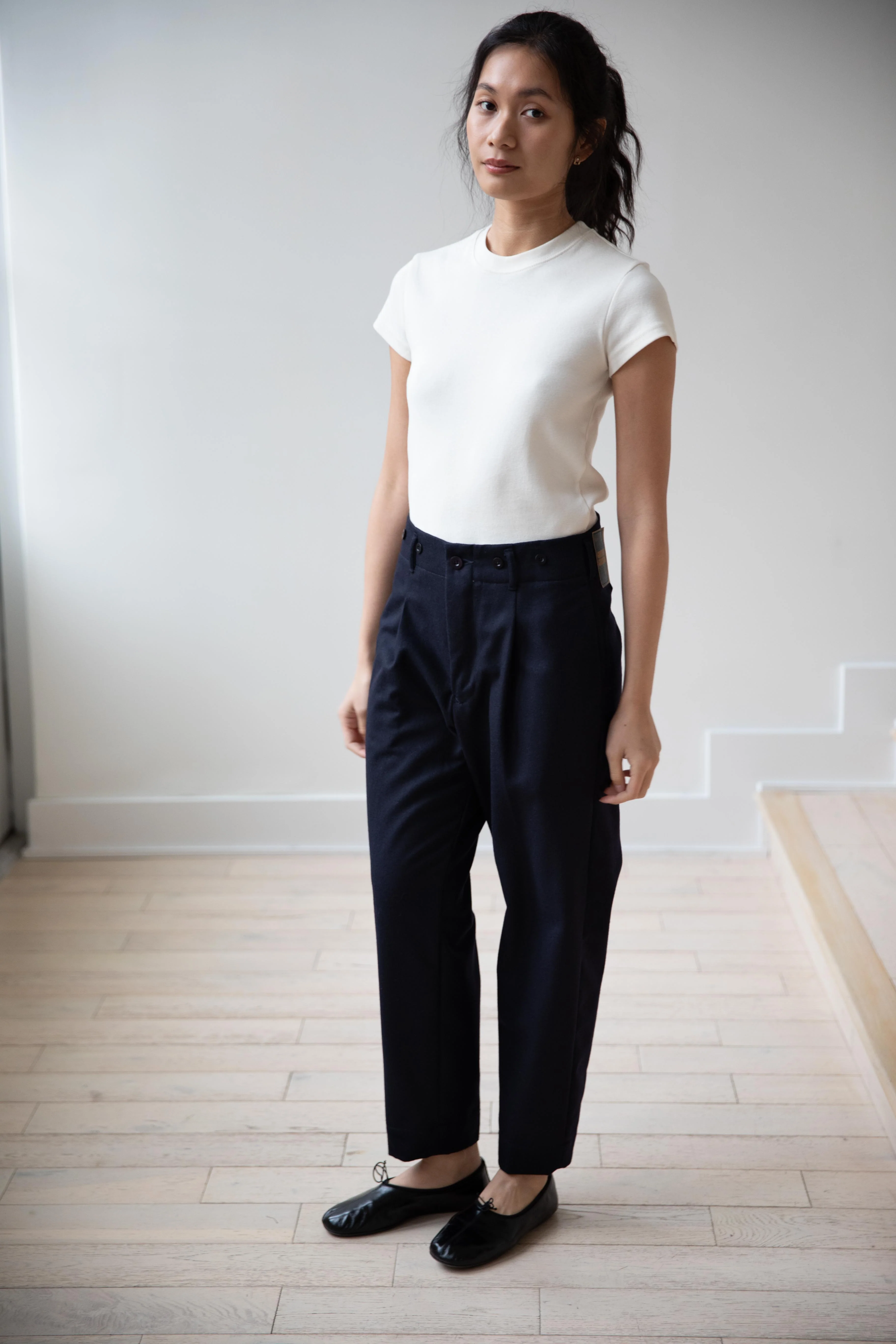 Aseedonclöud | HW Classic Trousers in Navy - Image 5