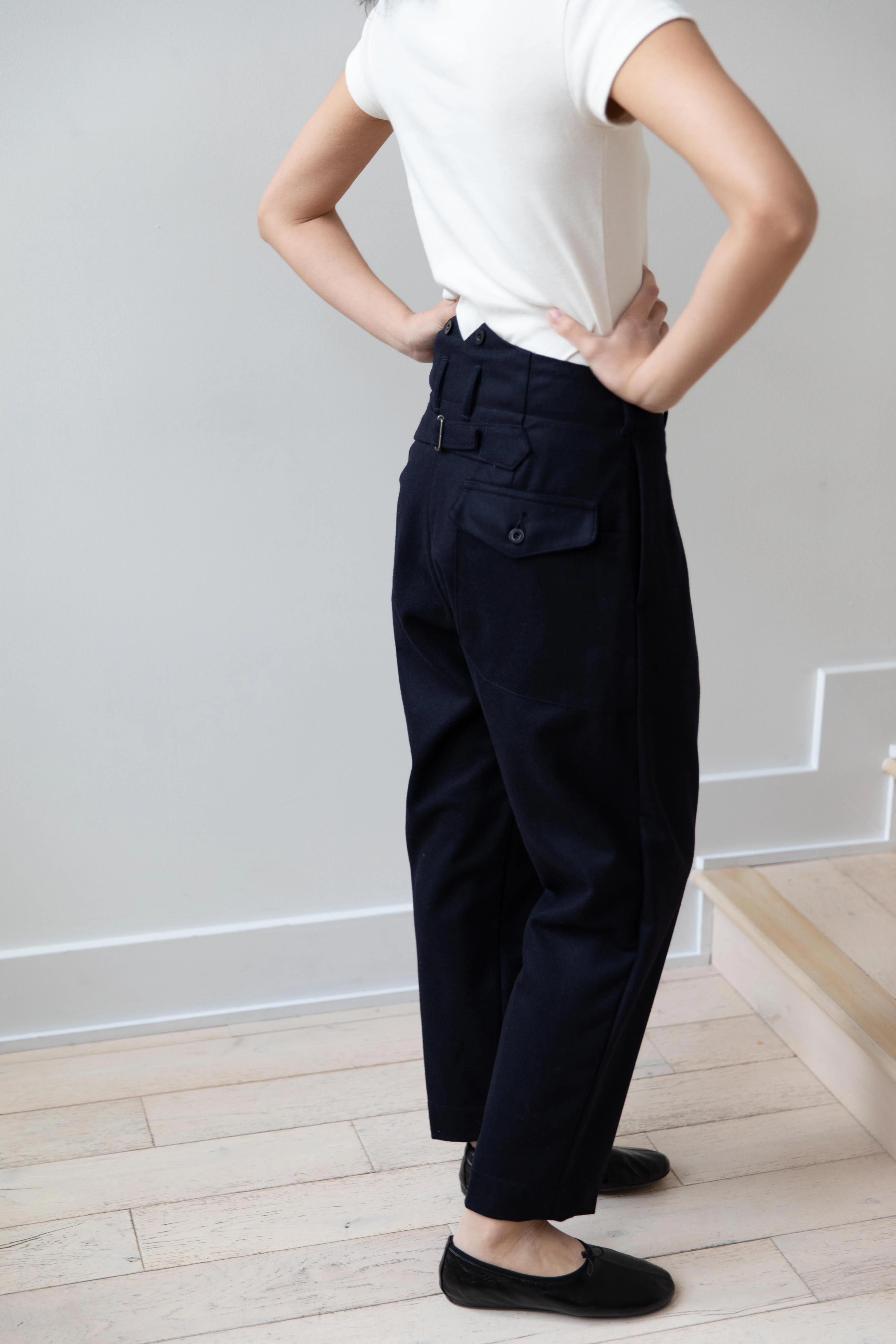 Aseedonclöud | HW Classic Trousers in Navy - Image 7