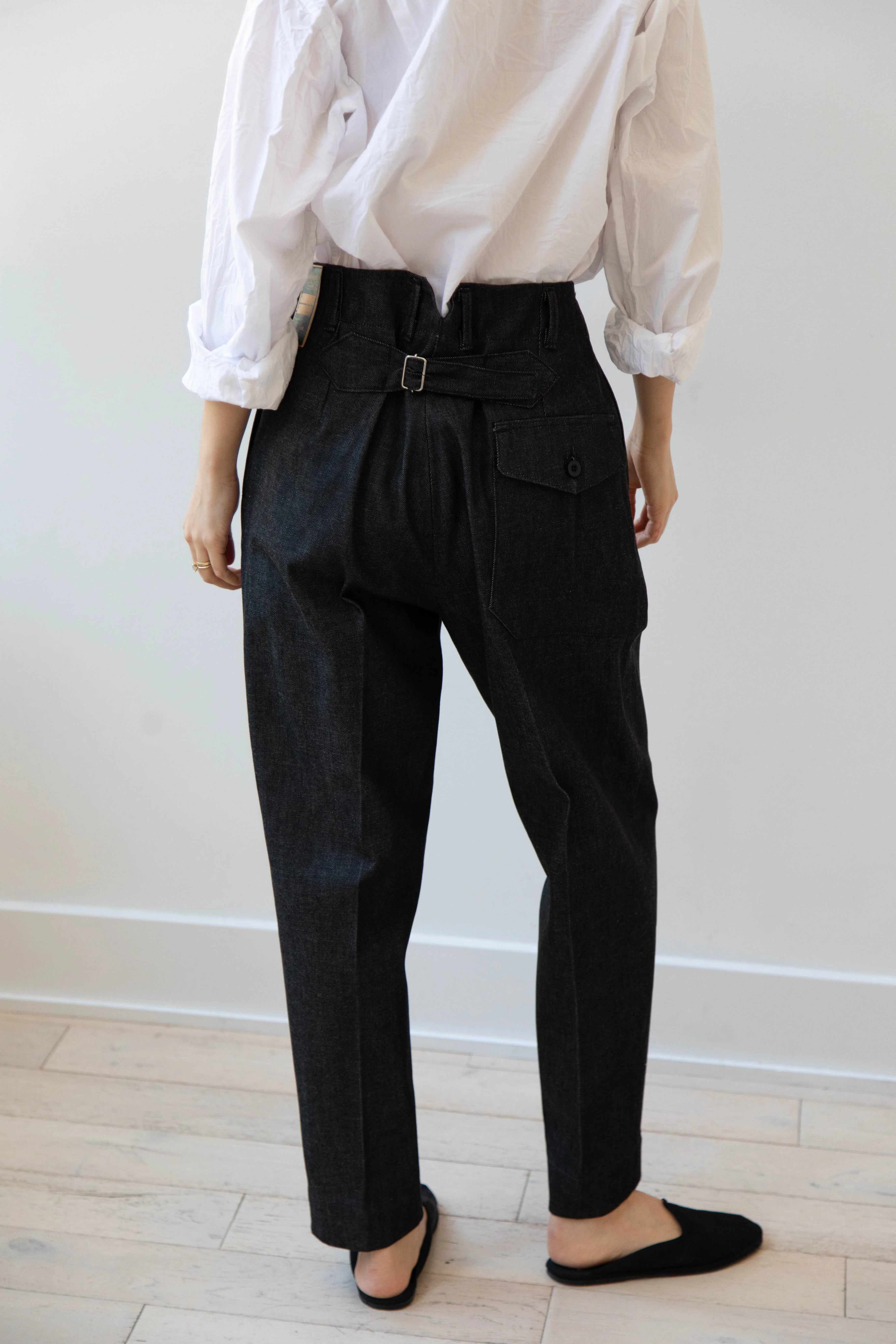 Aseedonclöud | HW Slacks in Black Denim - Image 4