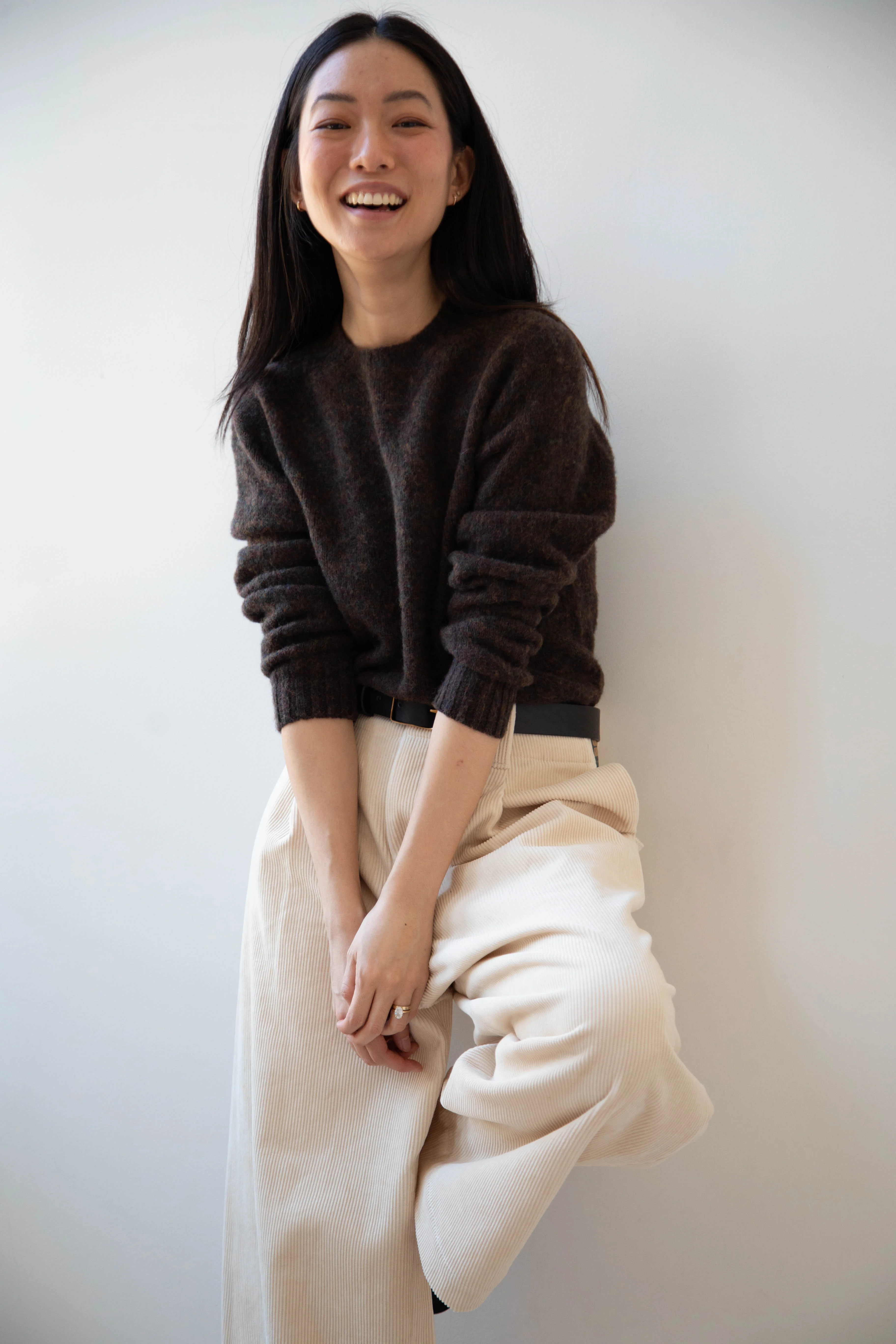 Aseedonclöud | HW Wide Corduroy Trousers in Off White - Image 69