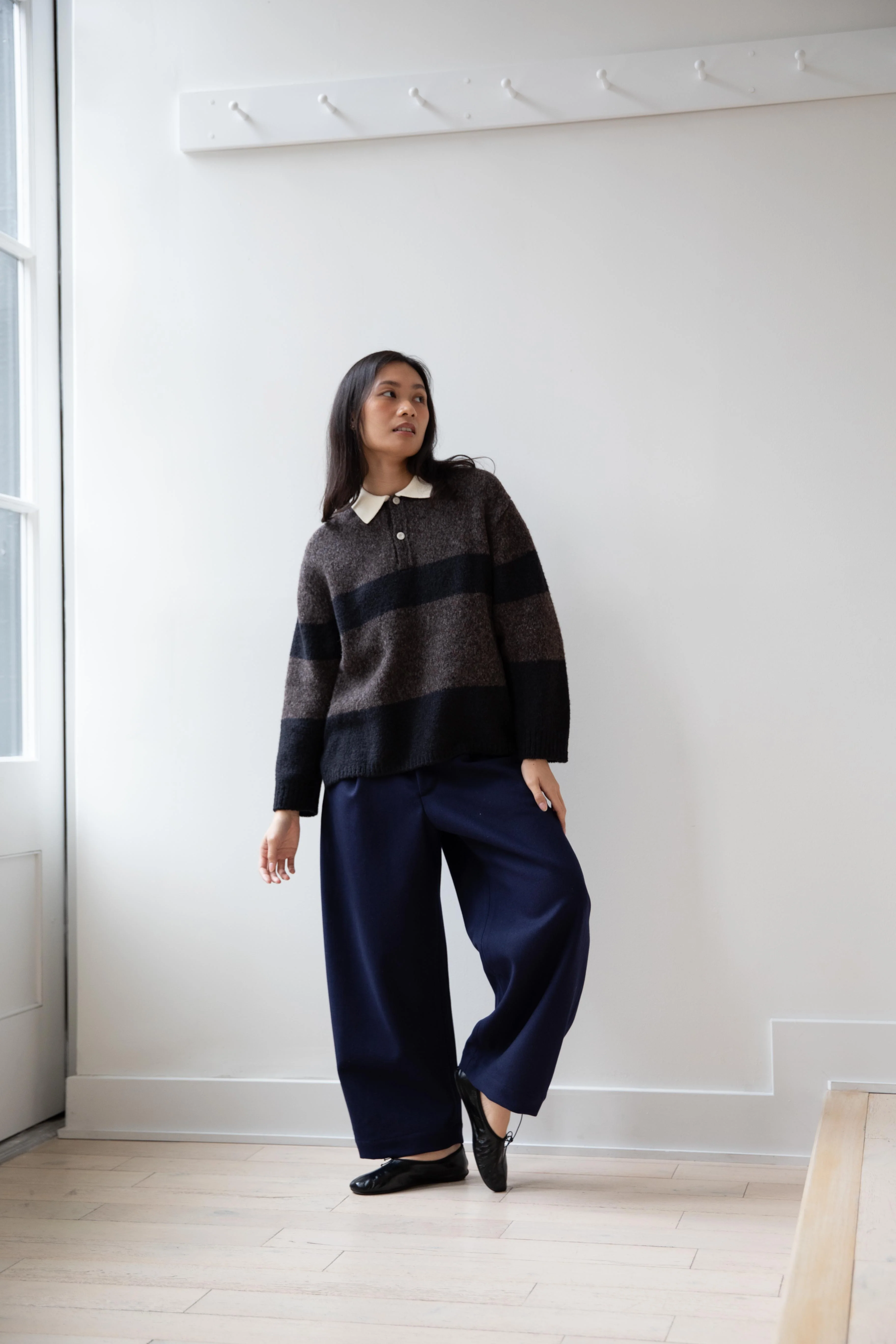 Aseedonclöud | HW Wide Trousers in Blue Wool - Image 12