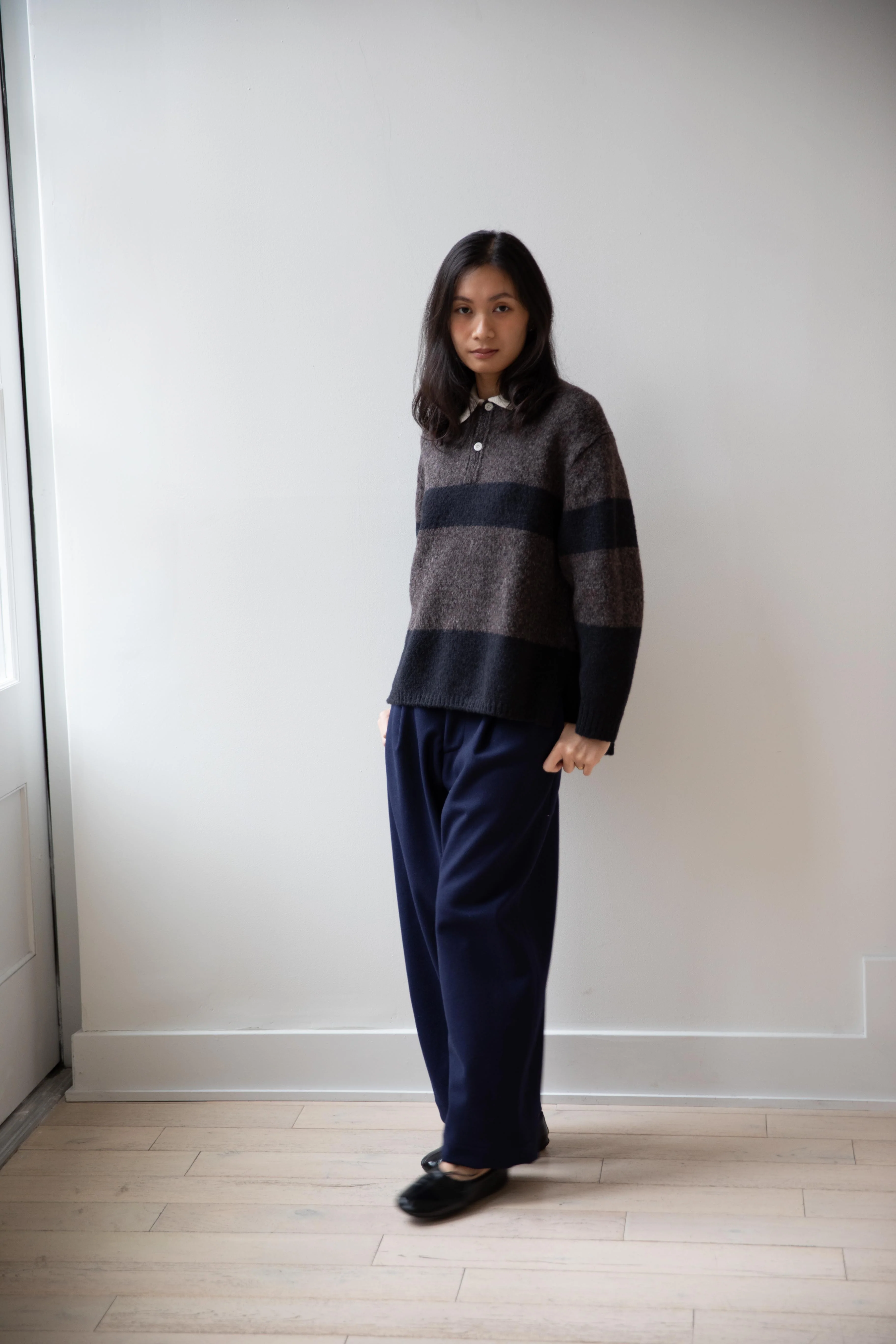 Aseedonclöud | HW Wide Trousers in Blue Wool - Image 15