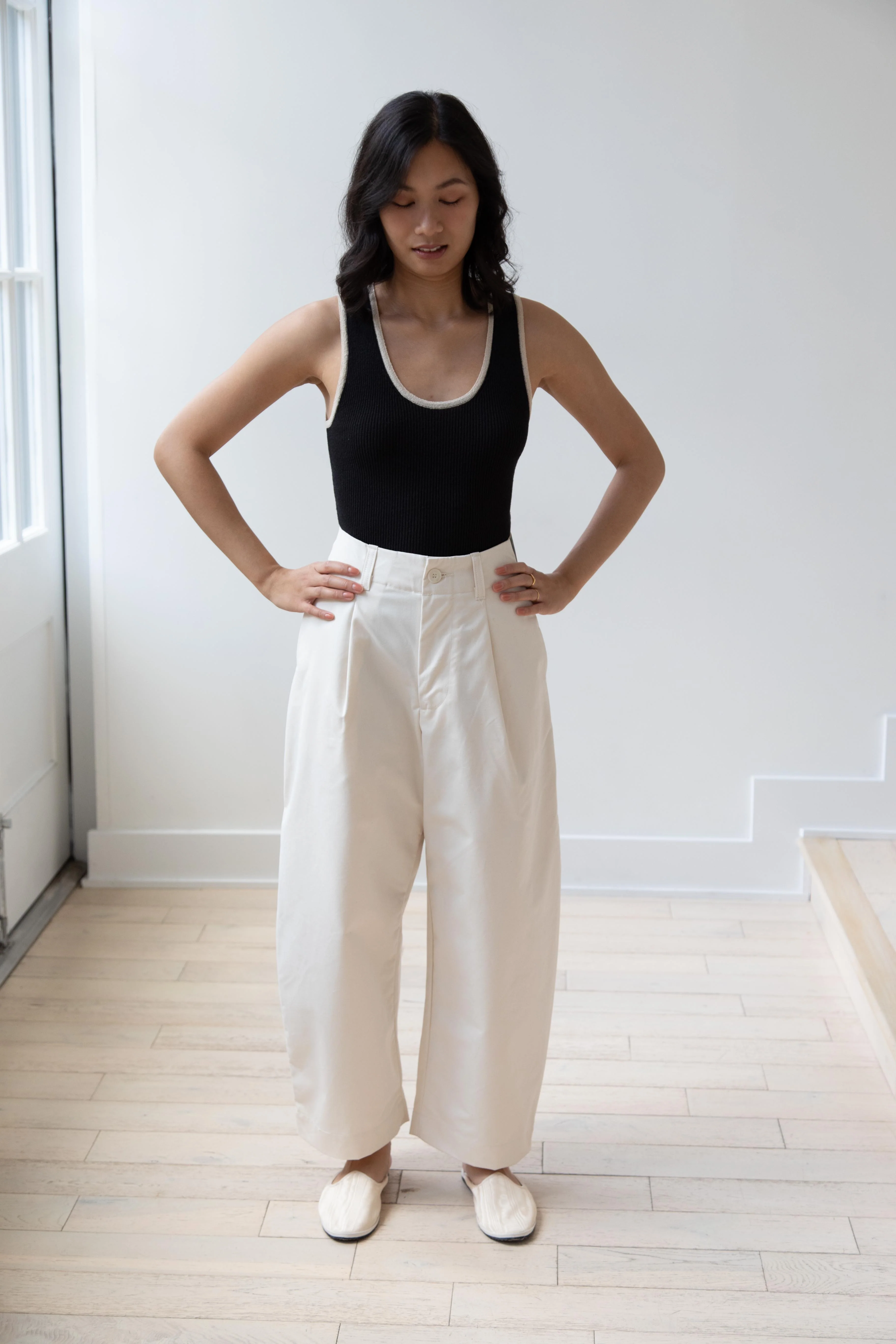 Aseedonclöud | HW Wide Trousers in Off White - Image 5