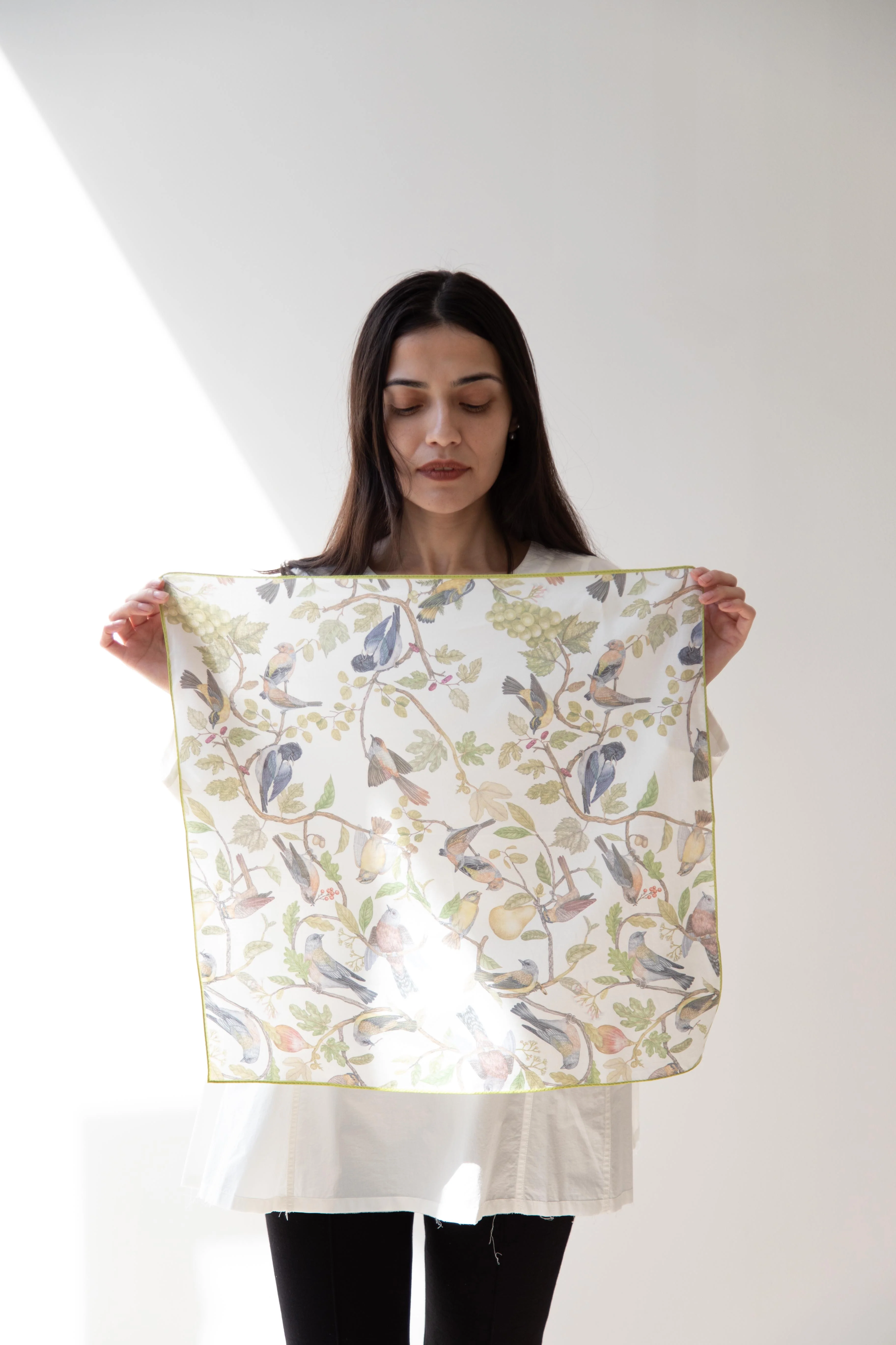 Aseedonclöud | Migratory Birds Scarf in Cotton Silk - Image 11