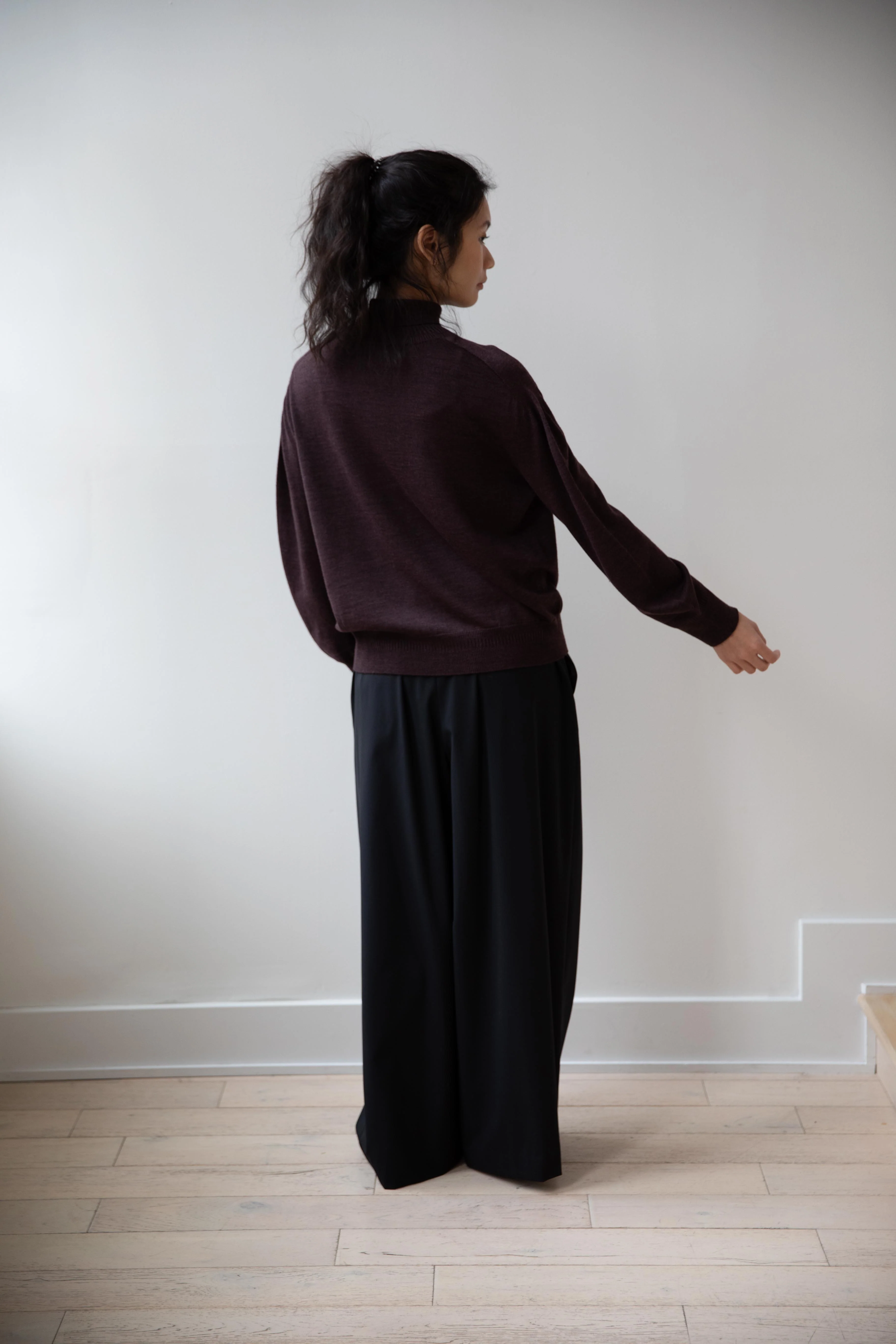 Aseedonclöud | Seiyakou High Neck Knit in Brown - Image 13