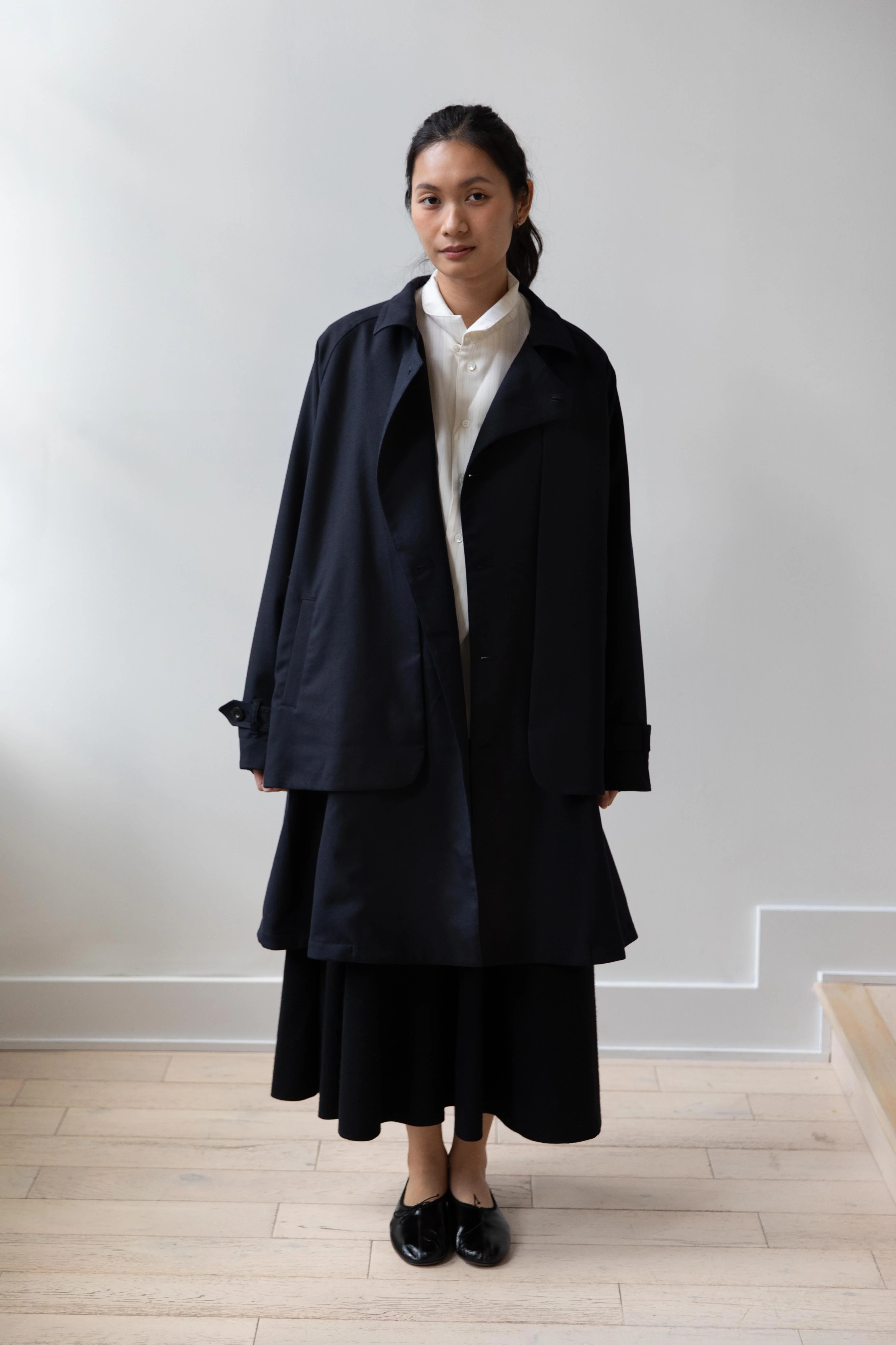 Aseedonclöud | Seiyakou Inverness Coat in Navy - Image 3