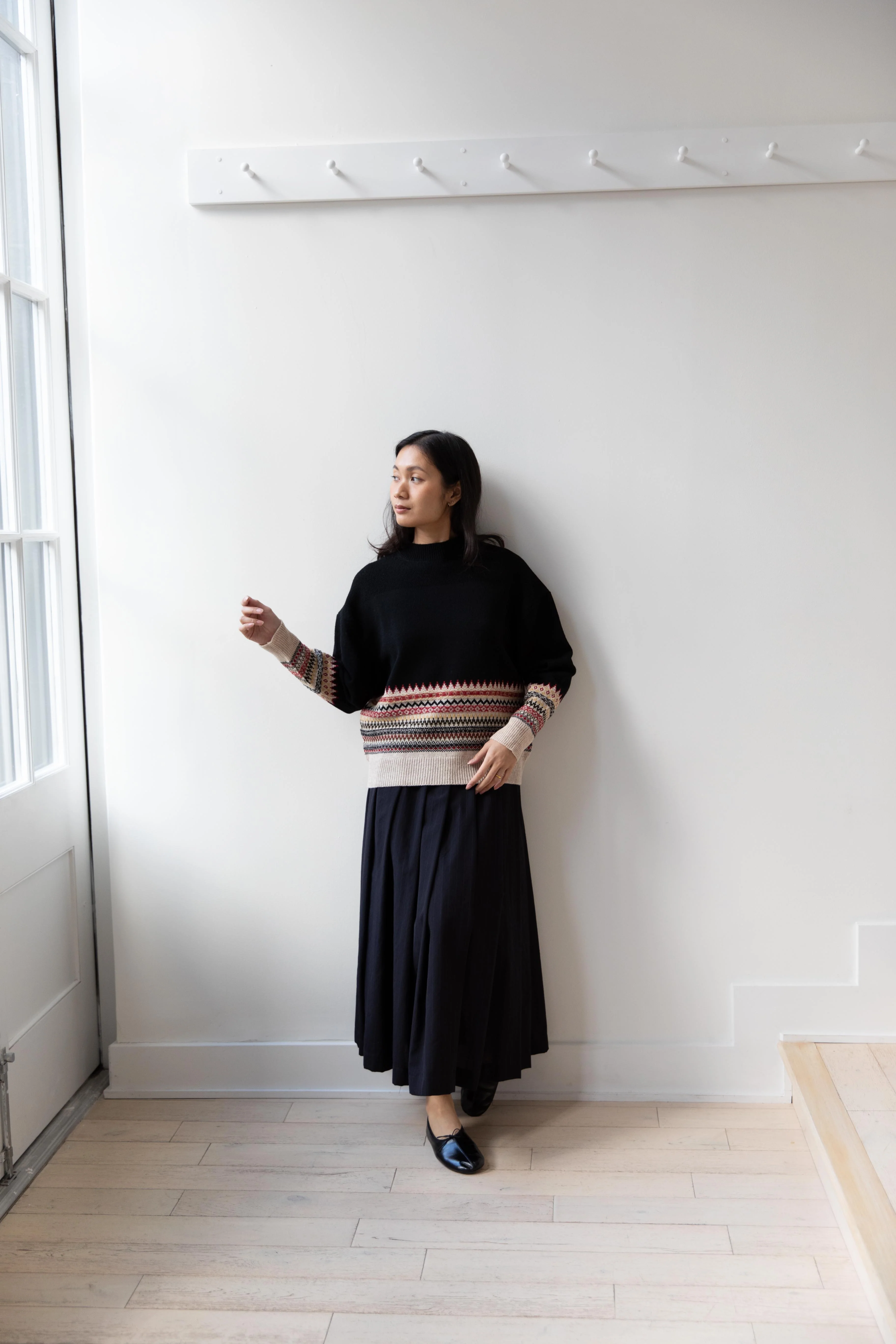 Aseedonclöud | Seiyakou Jacquard Pull Over in Black - Image 5