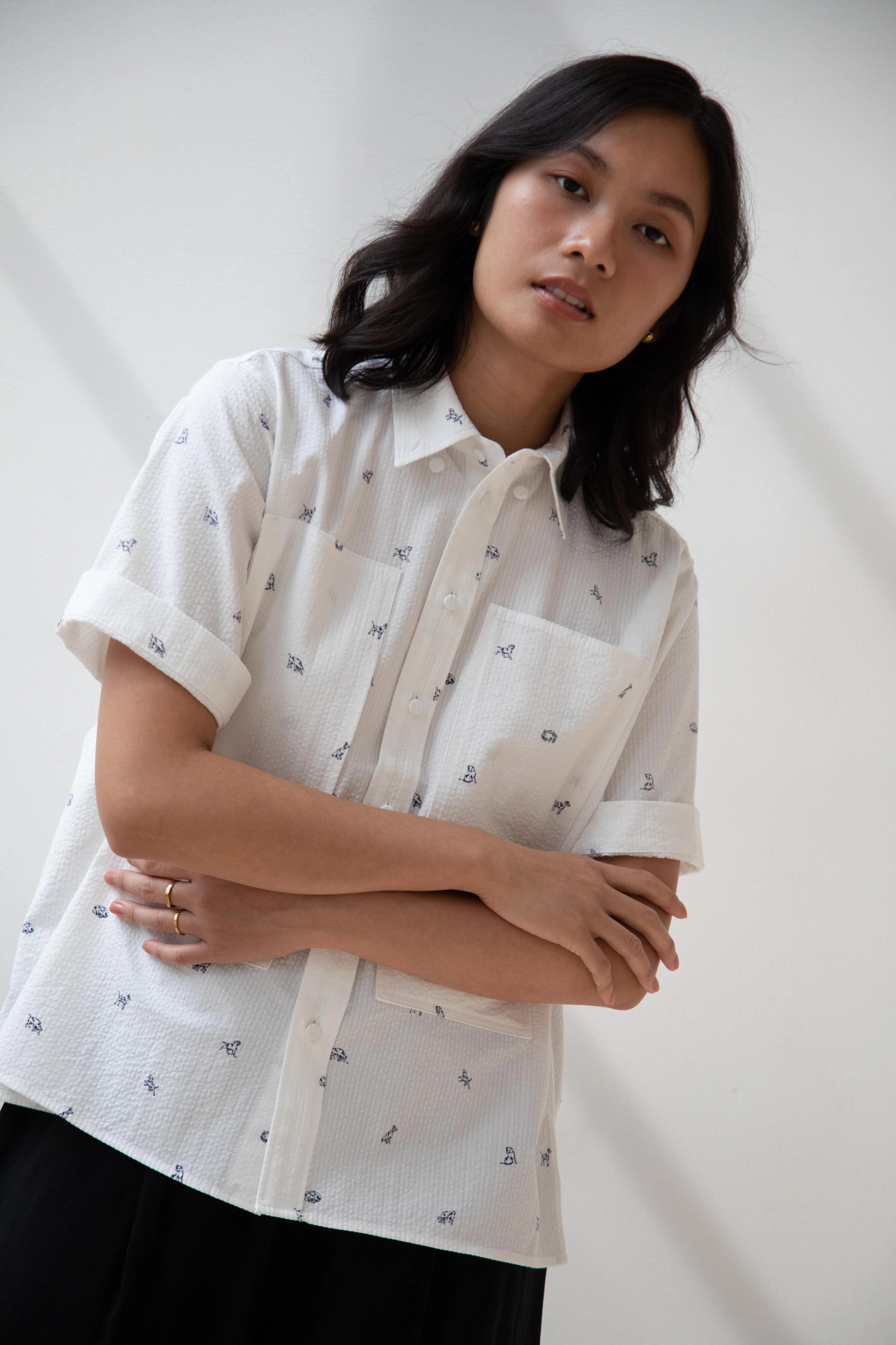 Aseedonclöud | Shokuonshitsu Workshirt in Companion Dog Print - Image 21