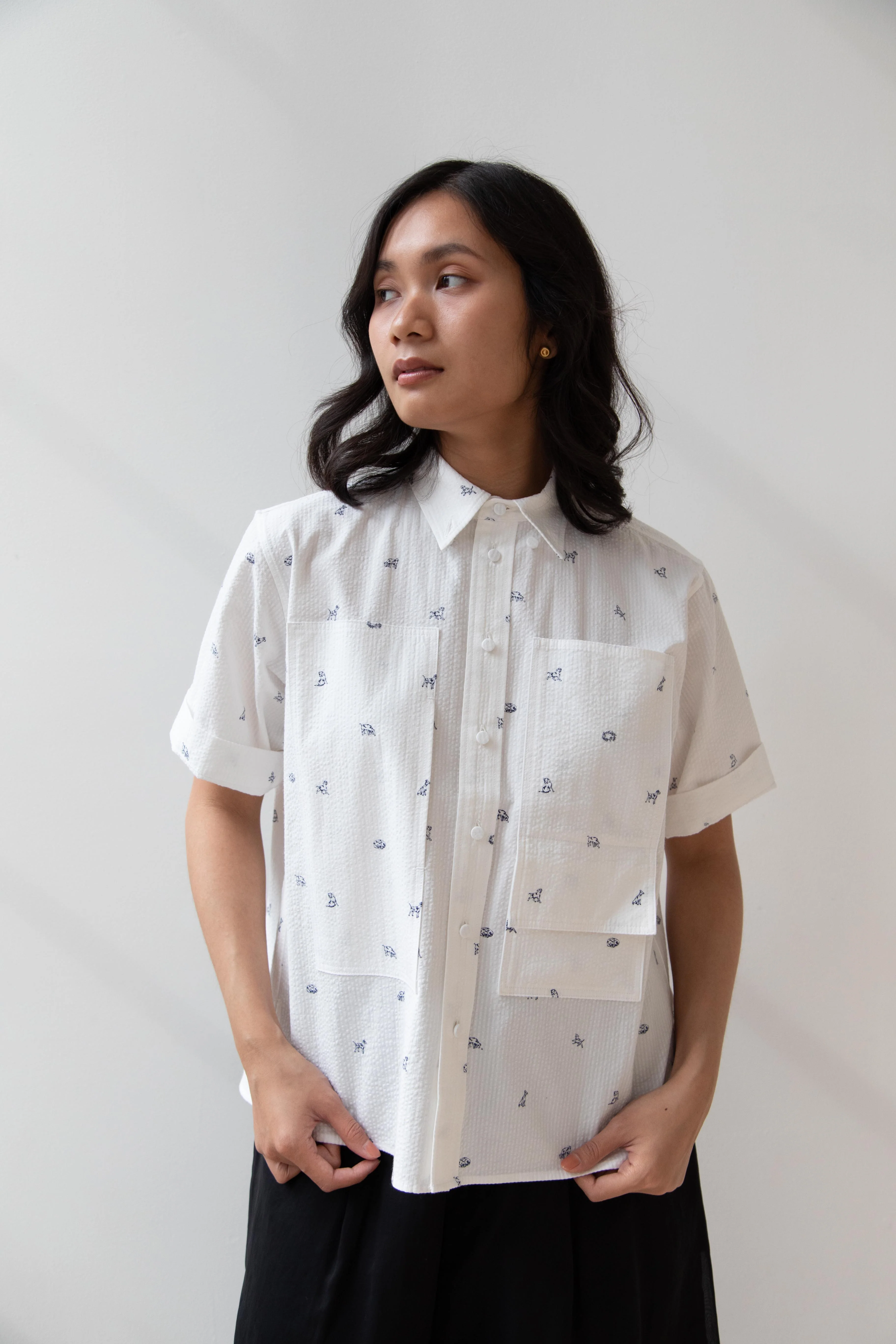 Aseedonclöud | Shokuonshitsu Workshirt in Companion Dog Print - Image 24
