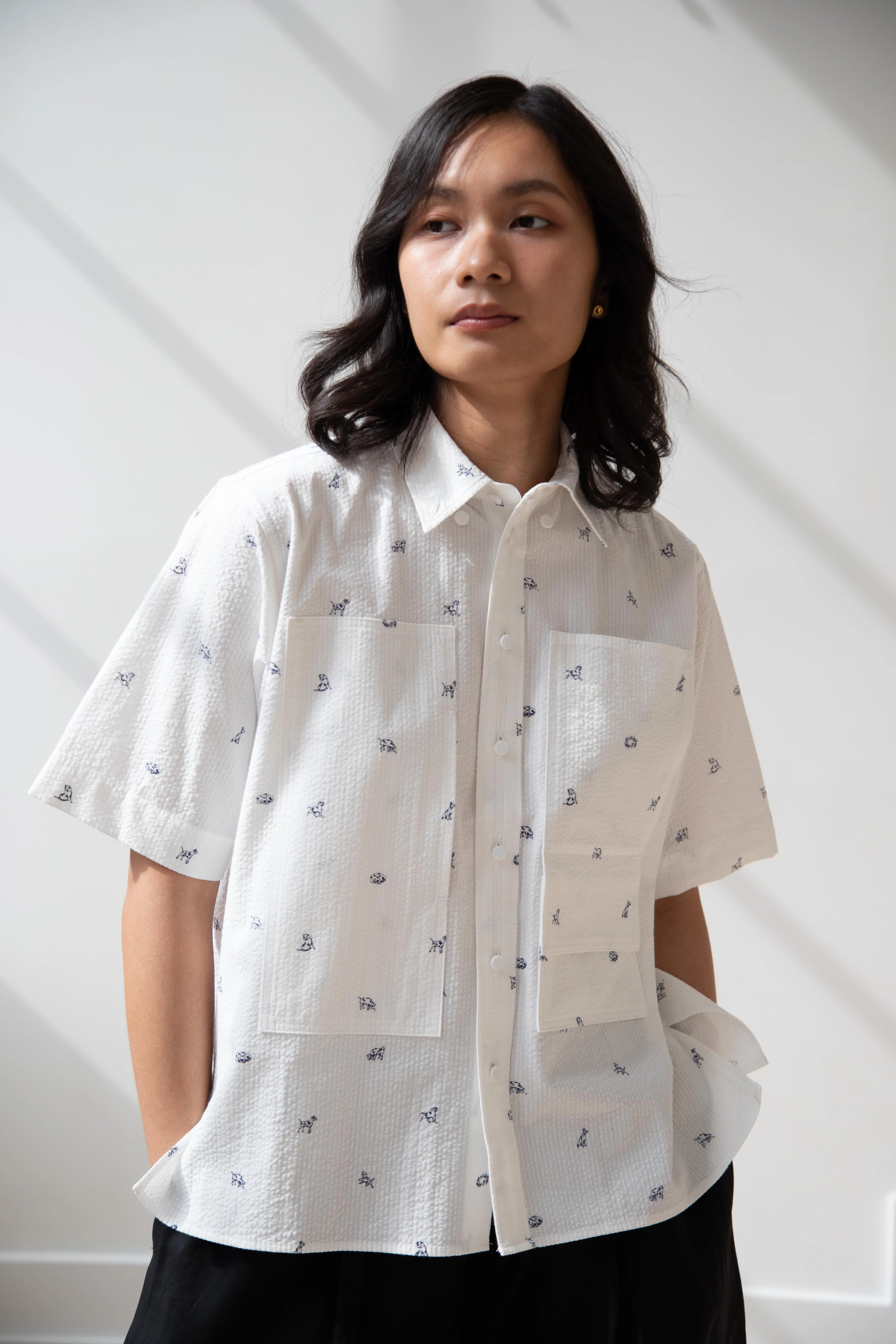 Aseedonclöud | Shokuonshitsu Workshirt in Companion Dog Print - Image 5